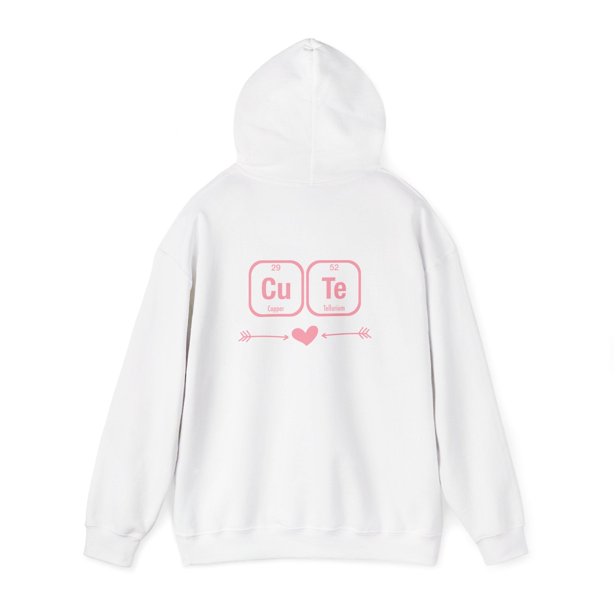 Cute Chemistry Hoodie – "Cu Te" Element Symbols Valentine Pullover