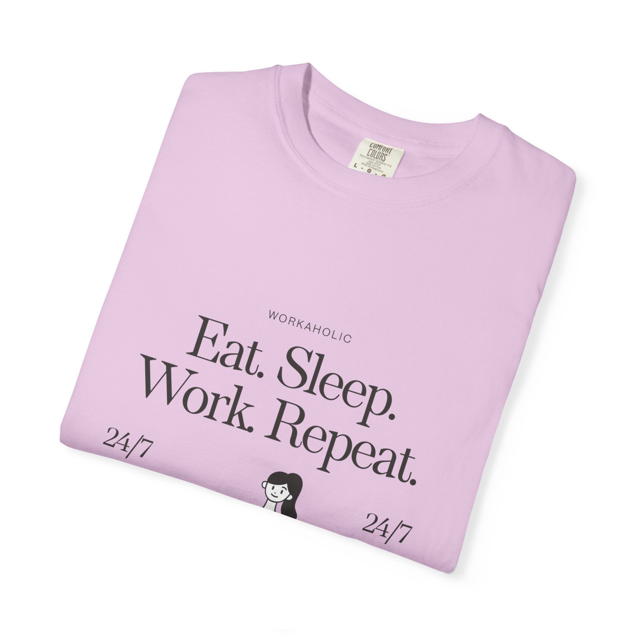 Eat. Sleep. Work. Repeat. Tee — Minimalist Remote Work Graphic T-Shirt