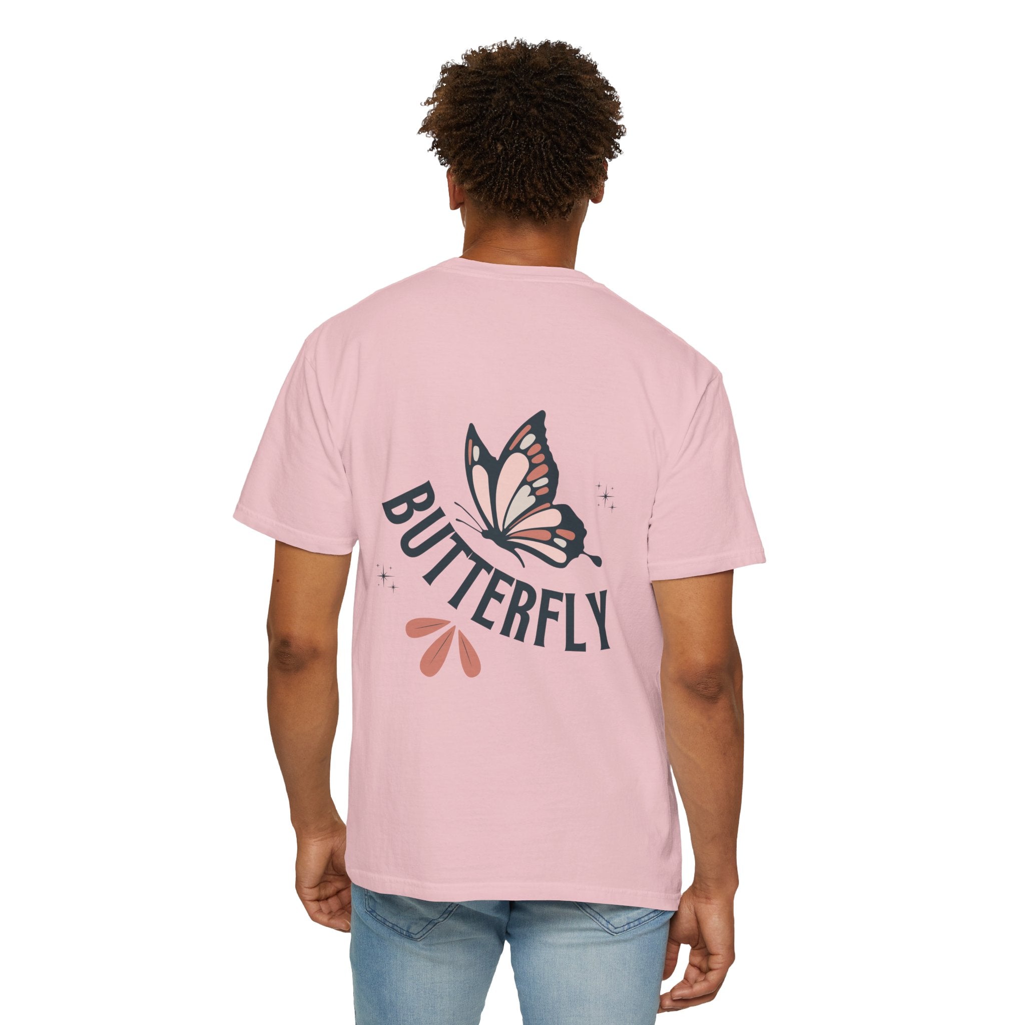 Butterfly Graphic T-Shirt — Pink Monarch Floral Tee