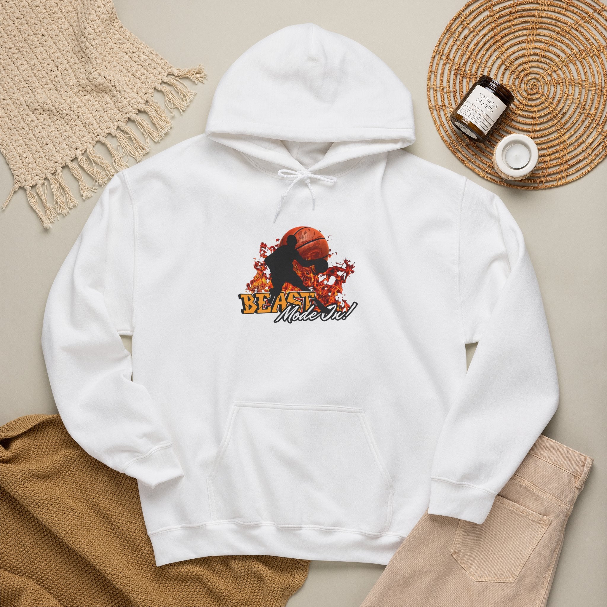 Basketball Beast Mode Hoodie — "Beast Mode On" Graphic Pullover