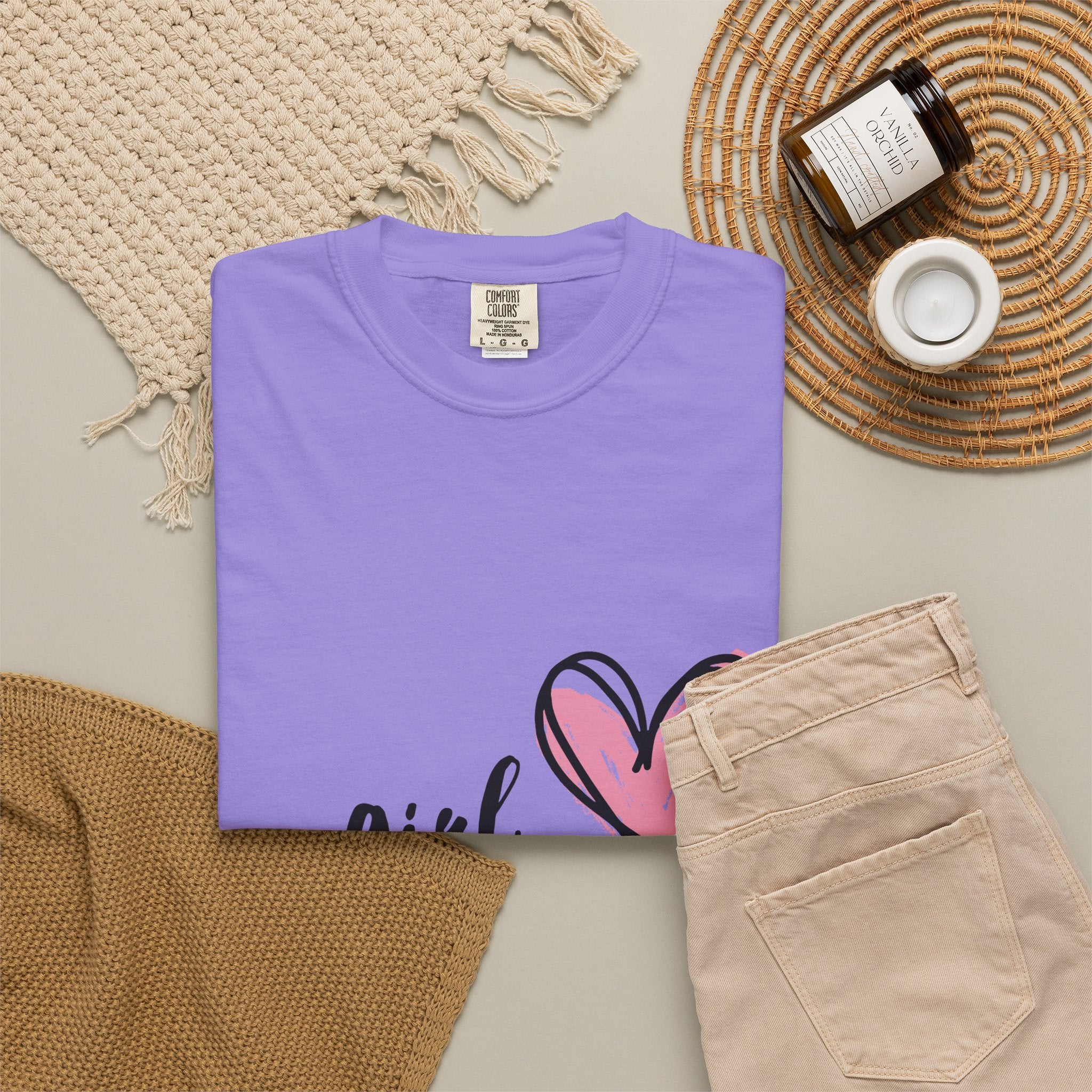 Girl Mom T-Shirt — Pink Heart Mom Shirt for New & Proud Mothers