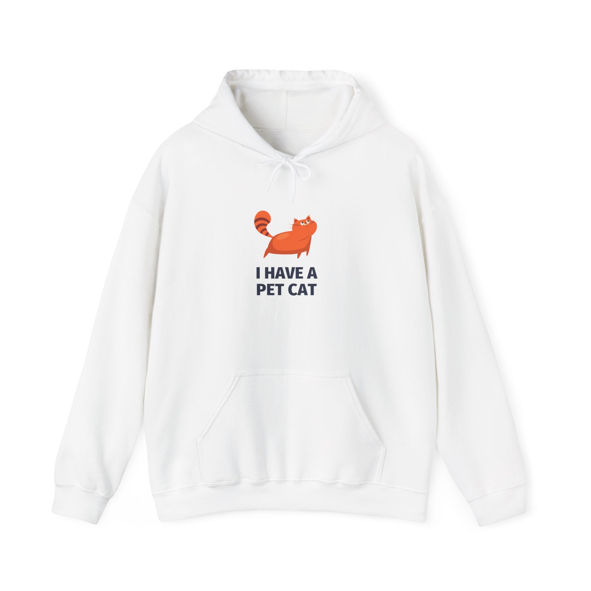 Cat Lover Hoodie – “I Have a Pet Cat” Cute Orange Cat Graphic