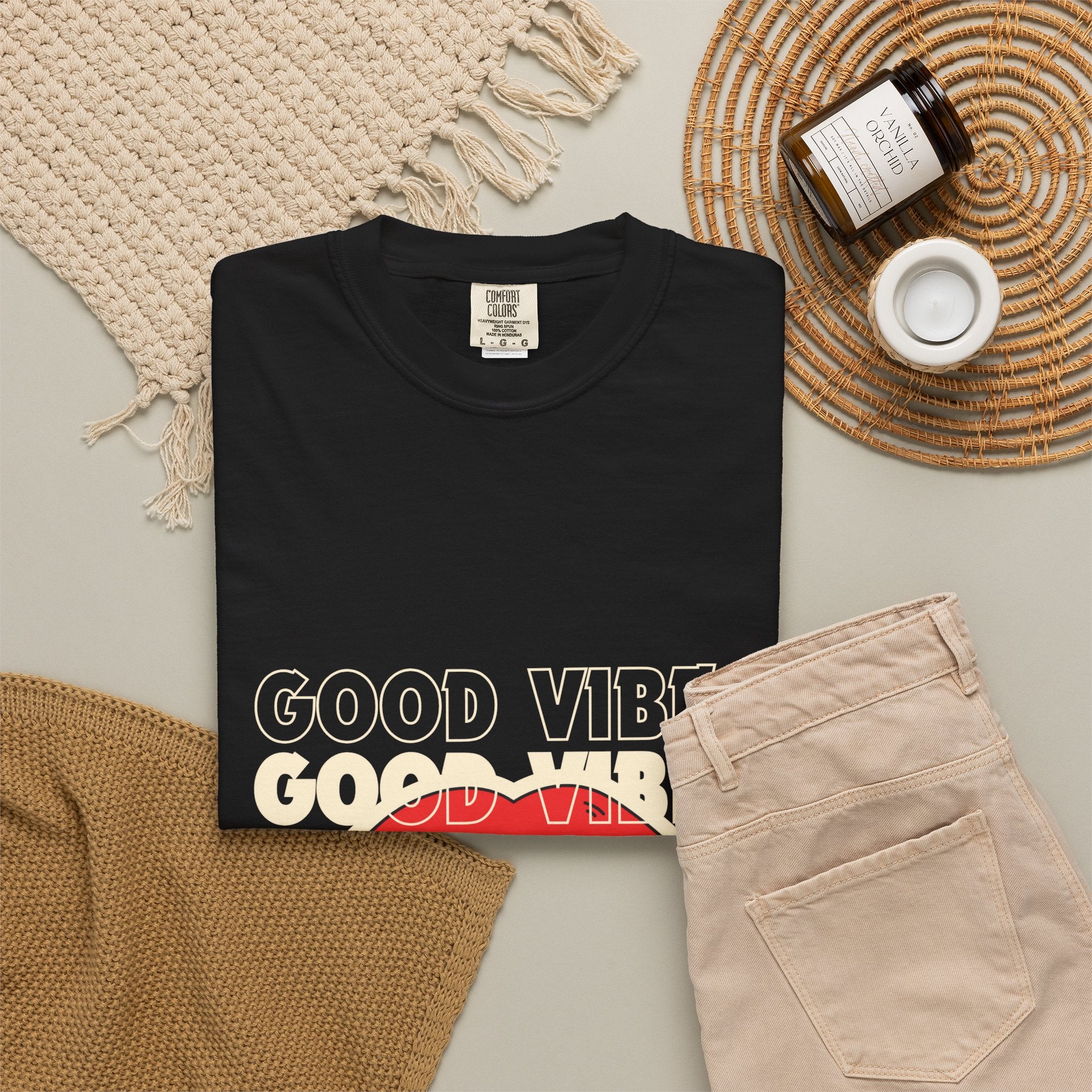 Good Vibes Lip Graphic T-Shirt