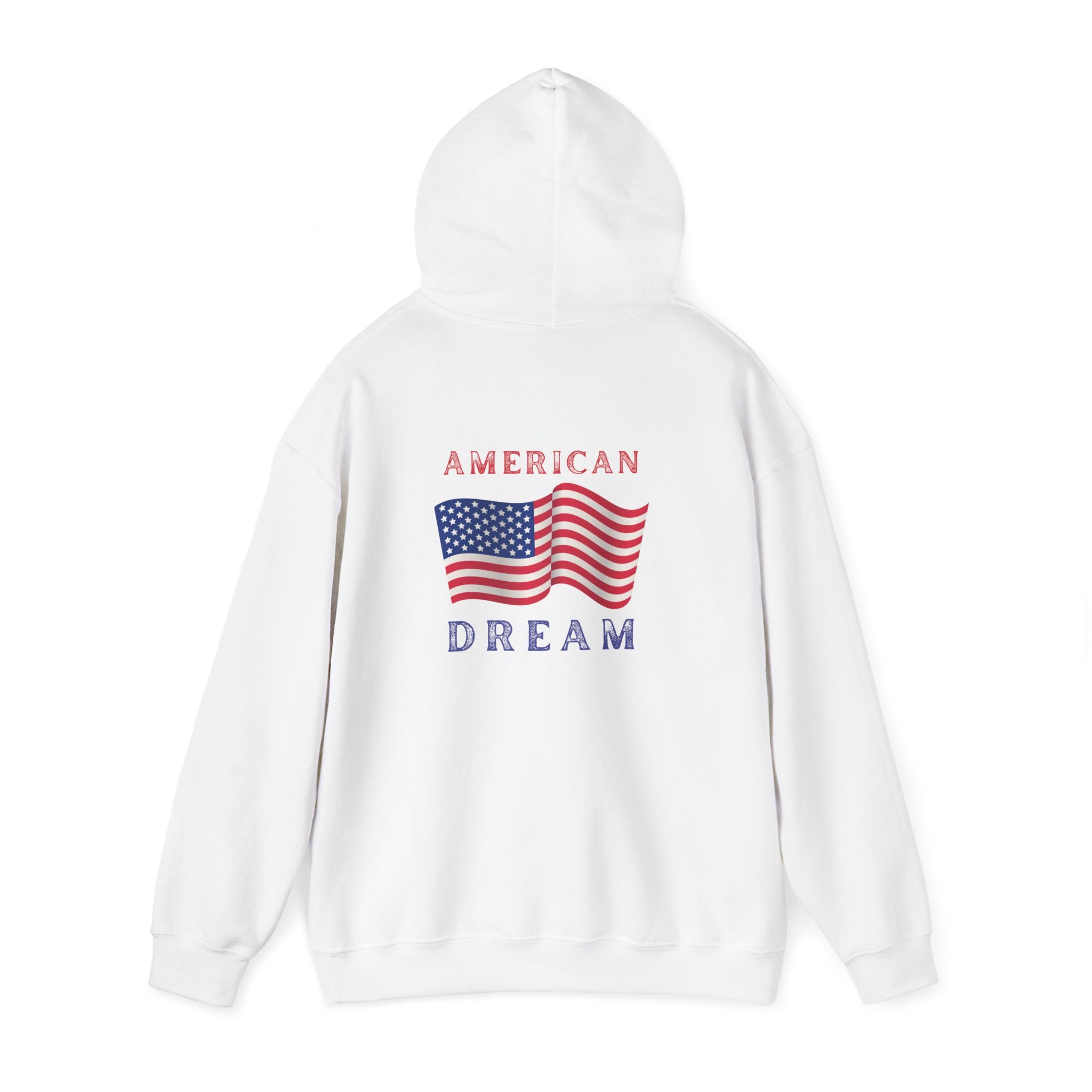 American Dream Hoodie - Vintage USA Flag Pullover