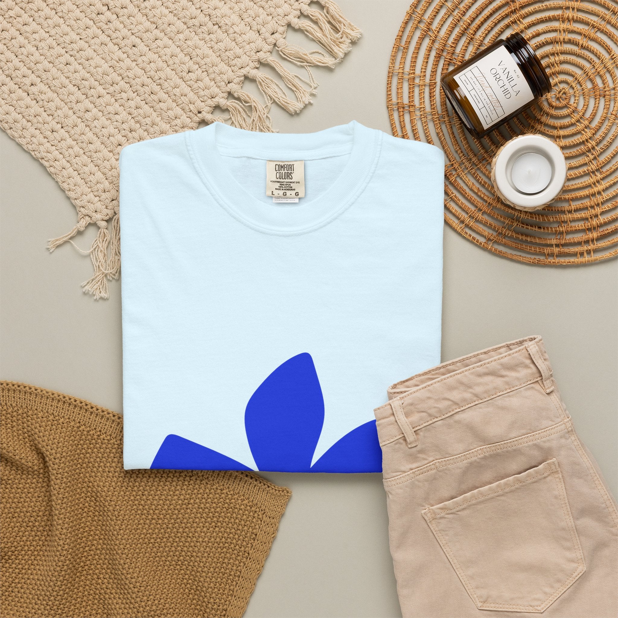 Aquarius Zodiac T-Shirt — Bold Blue Symbol, January 20–February 18 Astrology Tee