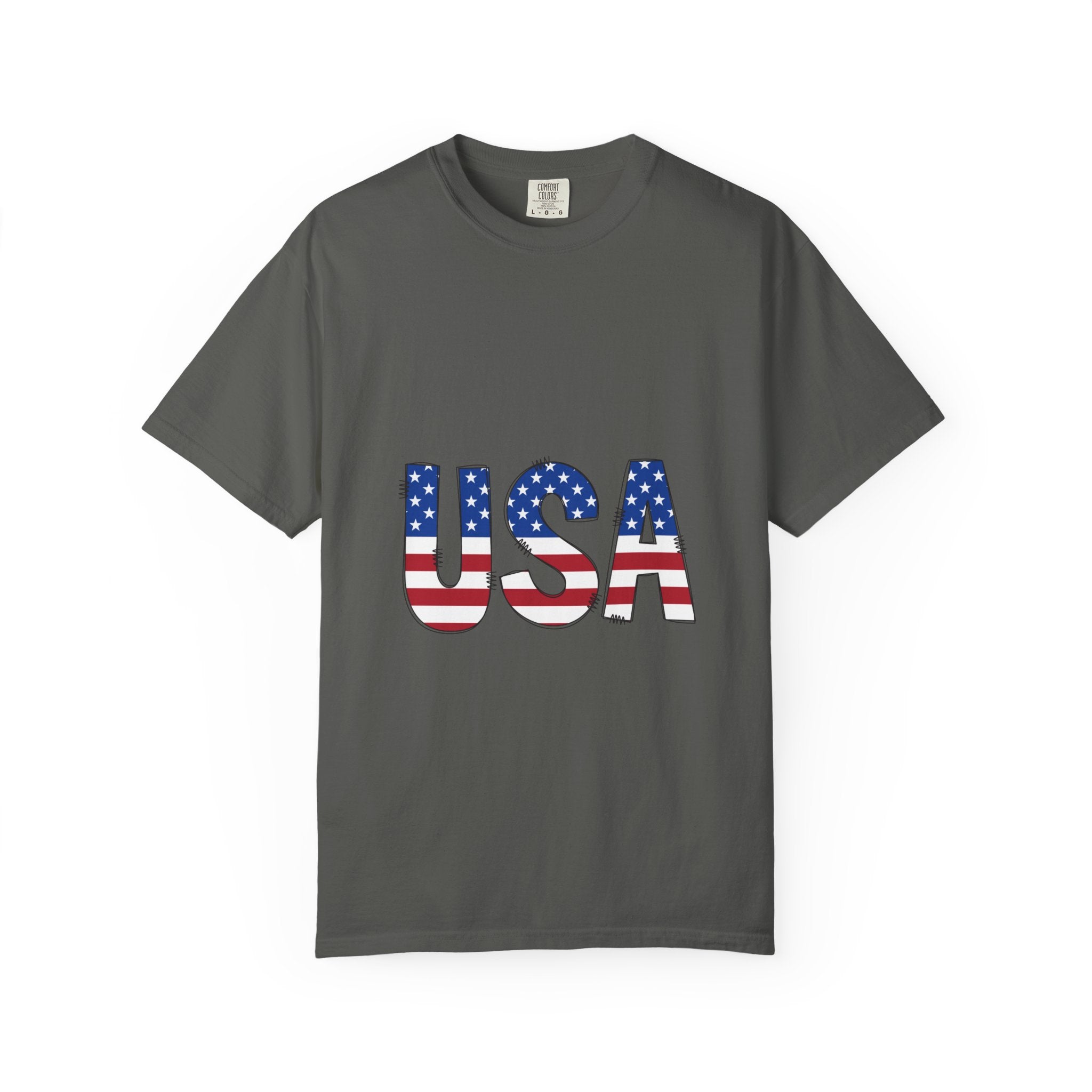 USA Flag Graphic T-Shirt — Patriotic Fourth of July Tee