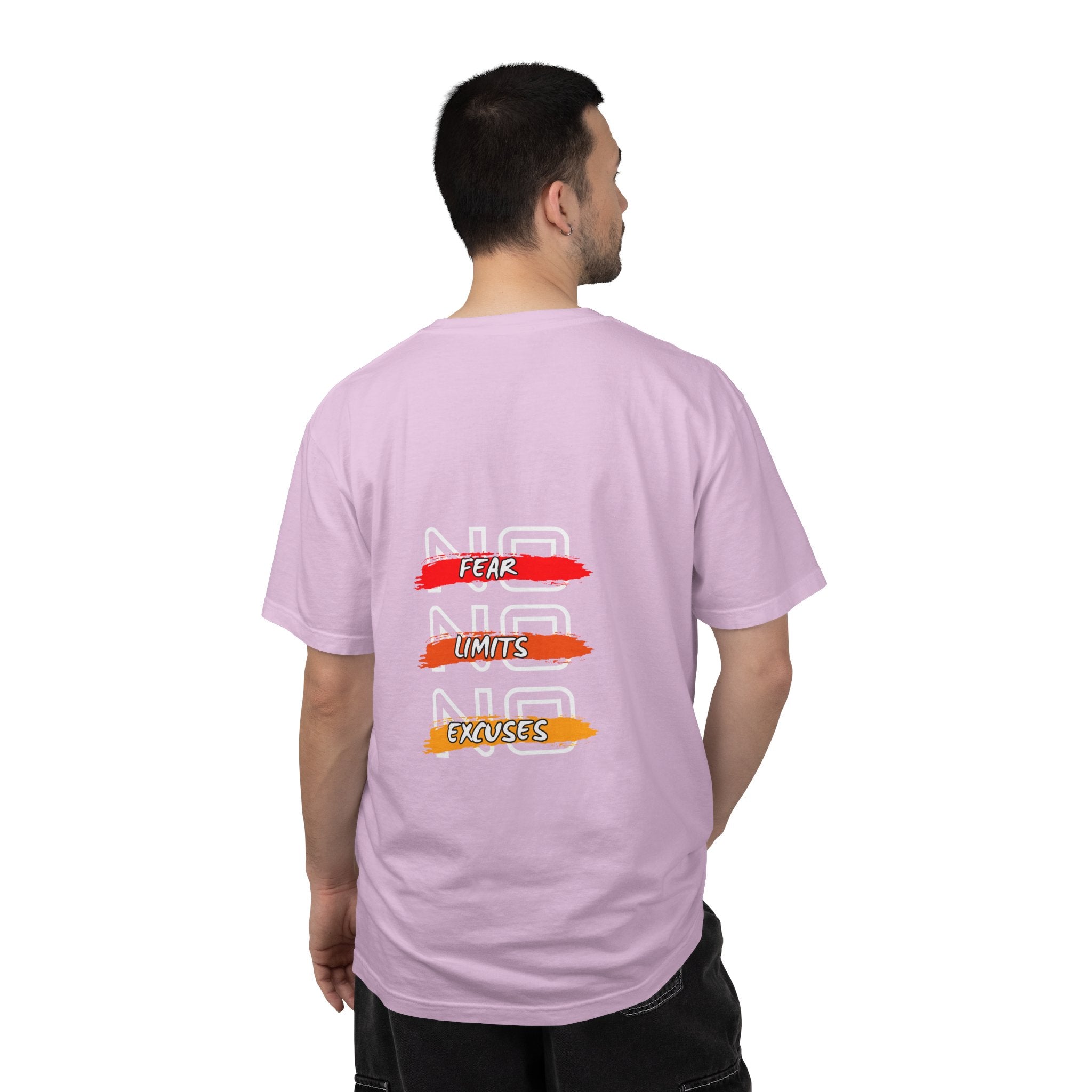 T-Shirt — "No Fear, No Limits, No Excuses" Motivational Graphic Tee