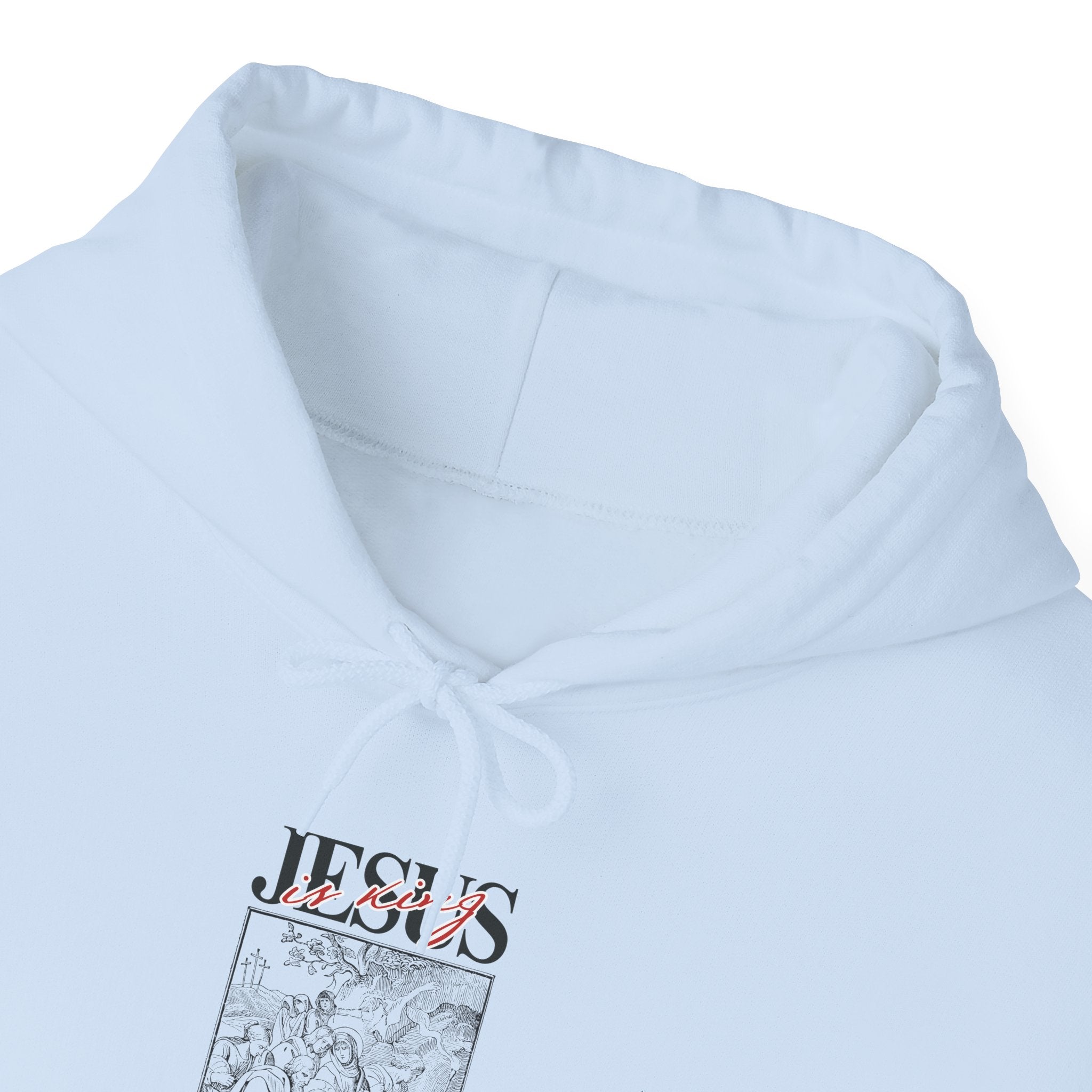 Jesus Vintage Illustration Hoodie — Retro Religious Graphic Pullover