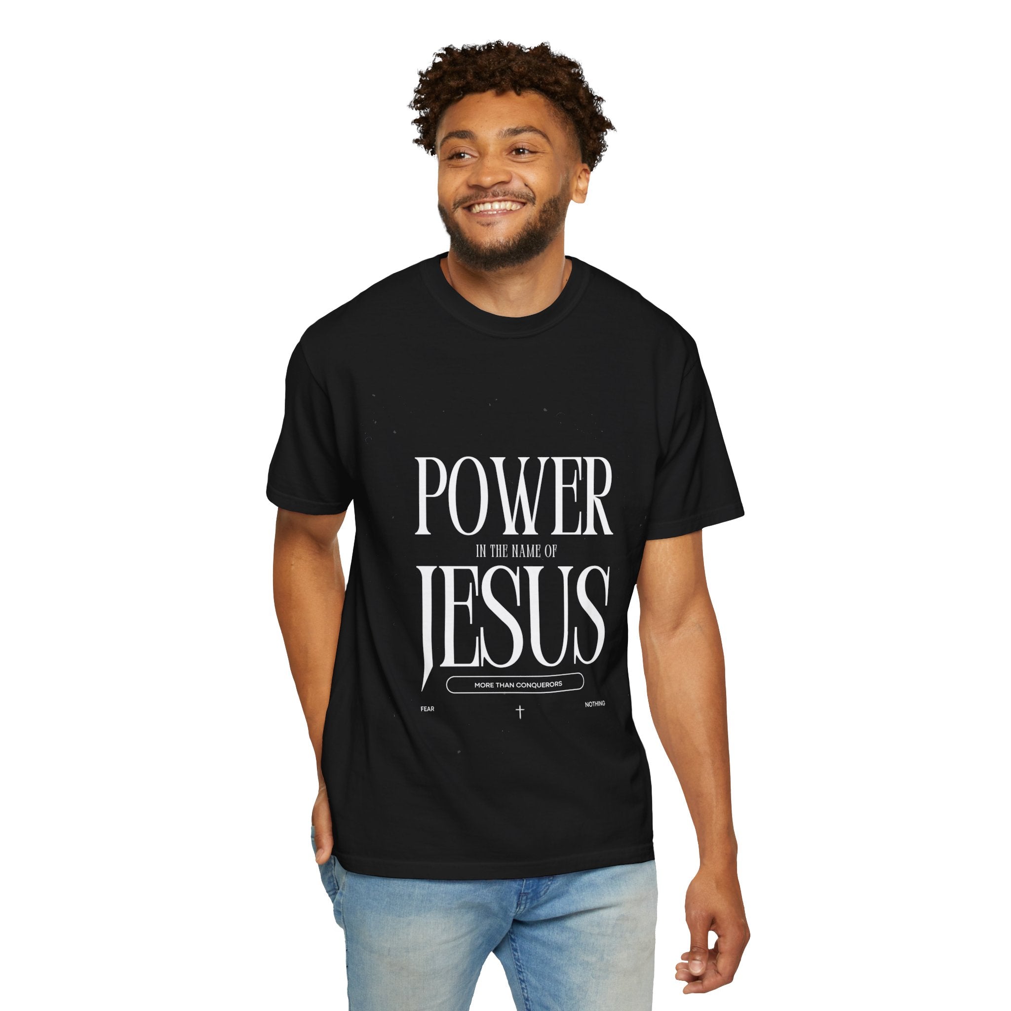 T-Shirt — "Power in the Name of Jesus" Graphic Tee