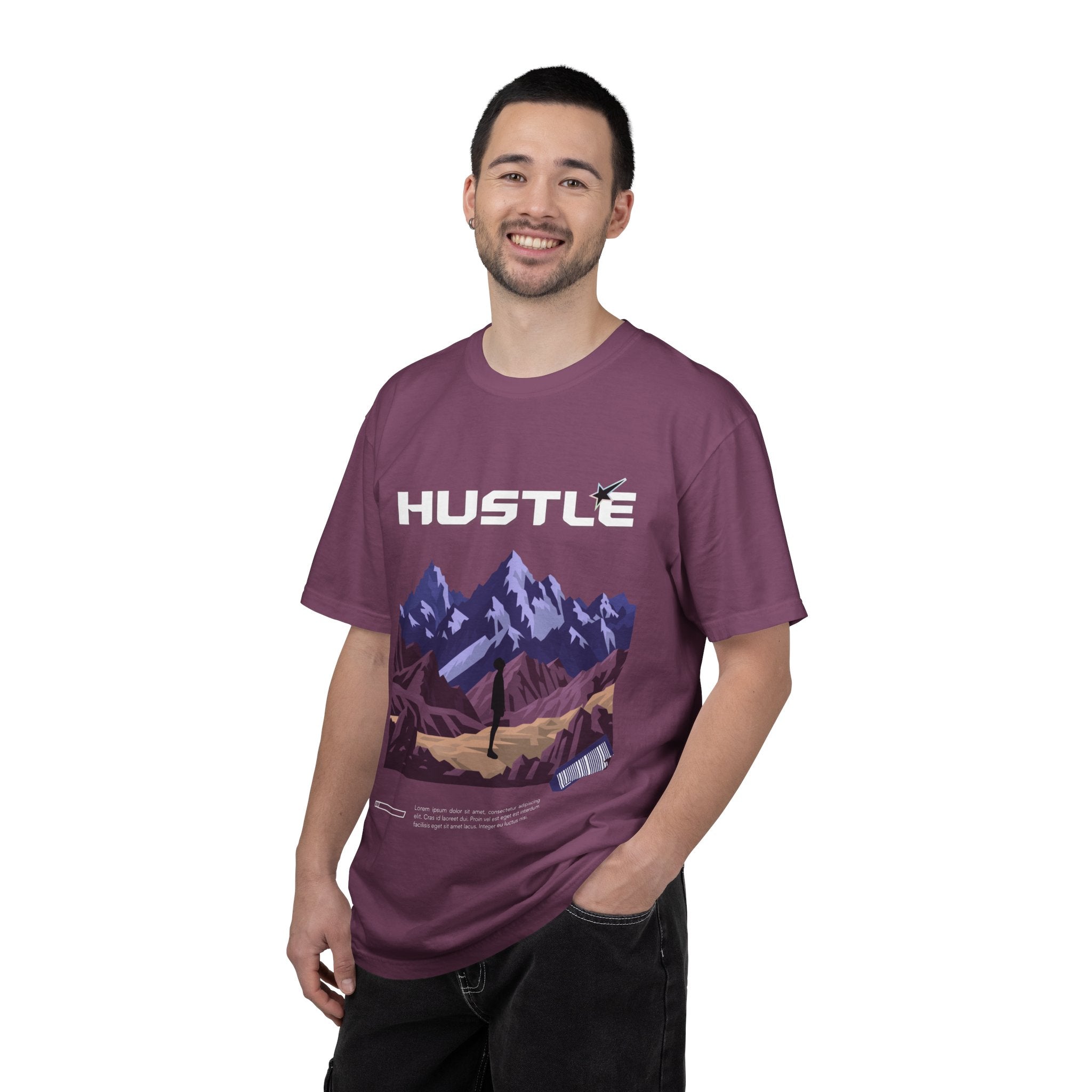 Hustle Mountain T-Shirt — Adventure Motivational Graphic Tee