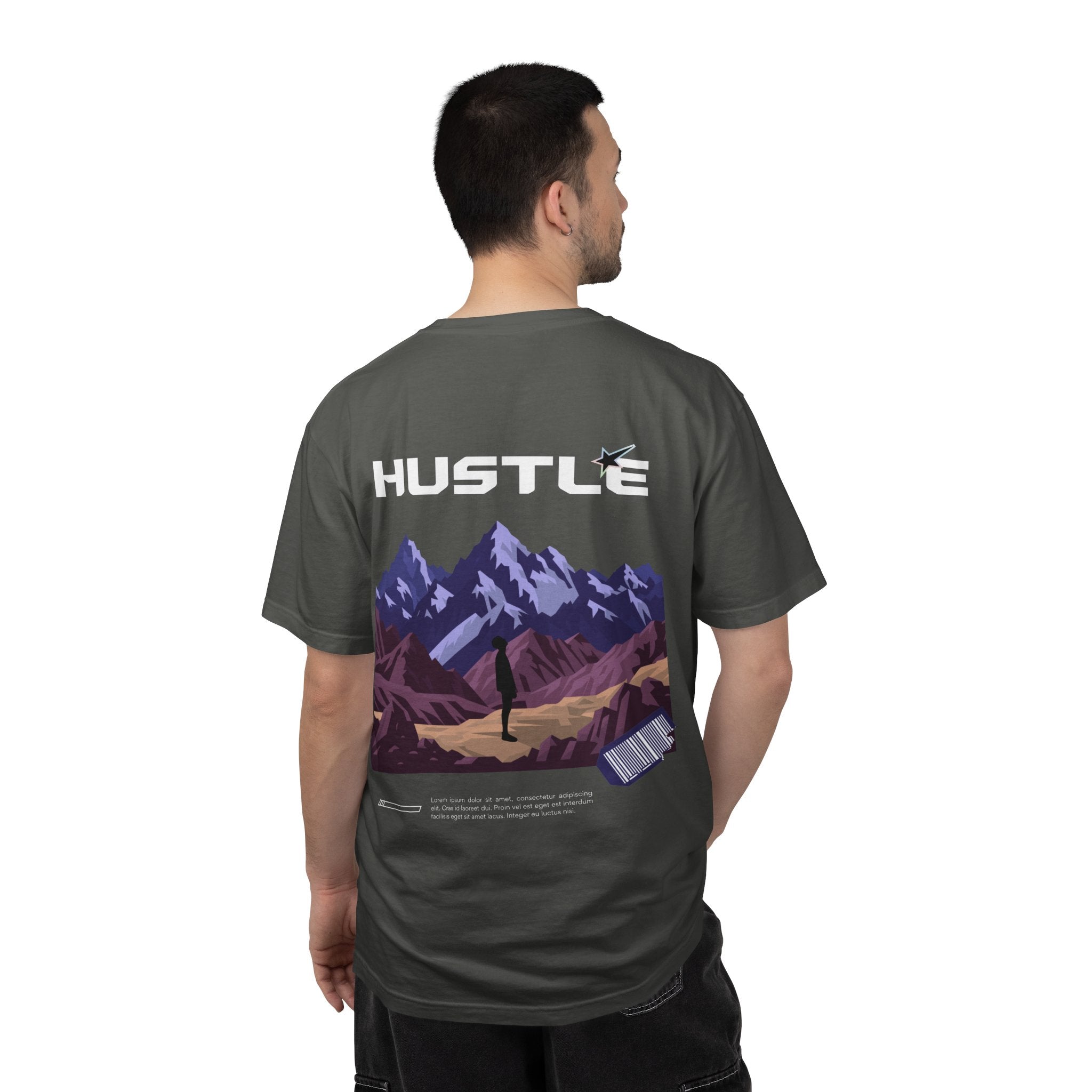 Hustle Mountain T-Shirt — Adventure Motivational Graphic Tee