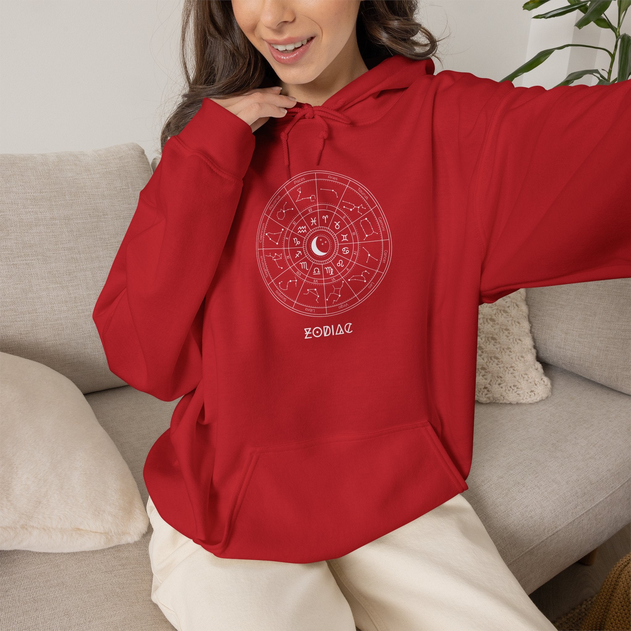 Zodiac Constellation Hoodie - Moon & Star Astrology Graphic Sweatshirt