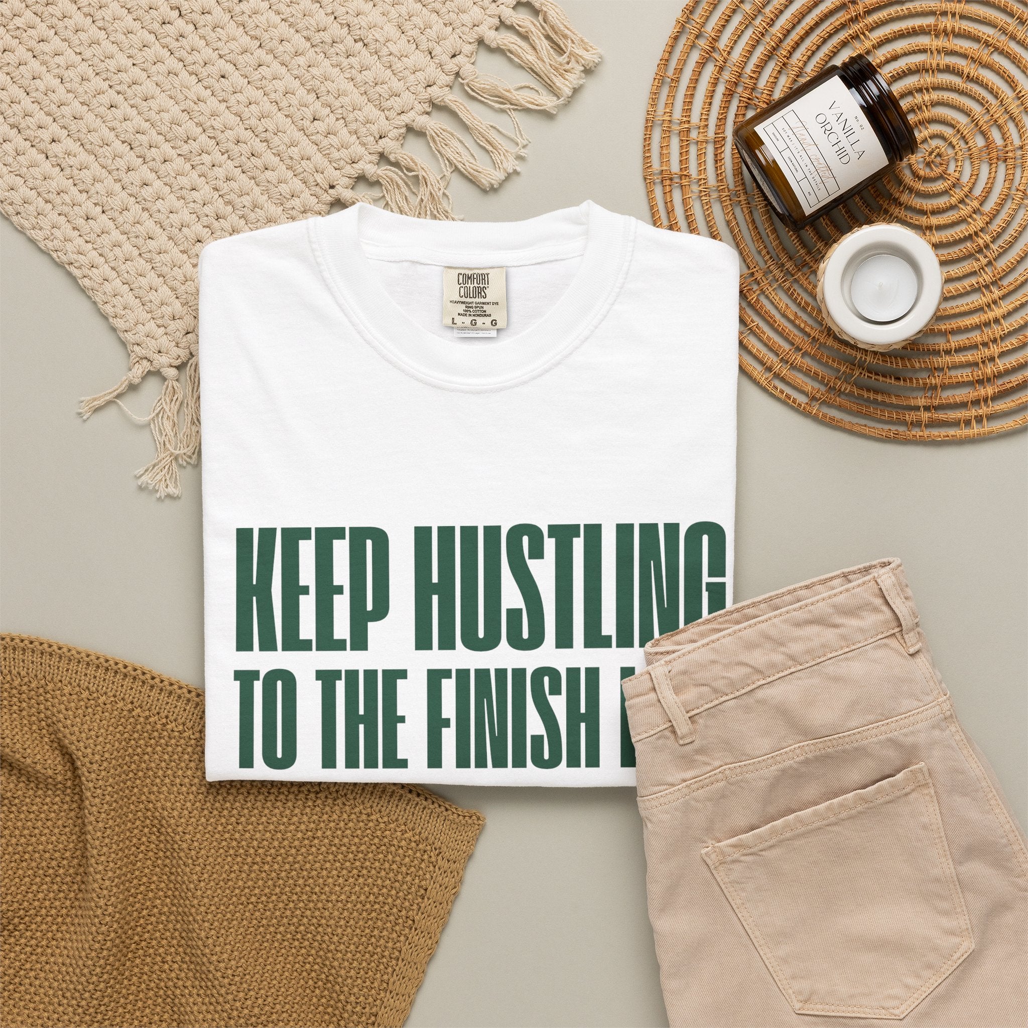Keep Hustling to the Finish Line Golf T‑Shirt