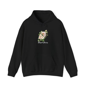Floral 'Blossom Flowers' Hoodie – Soft Vintage Rose Graphic