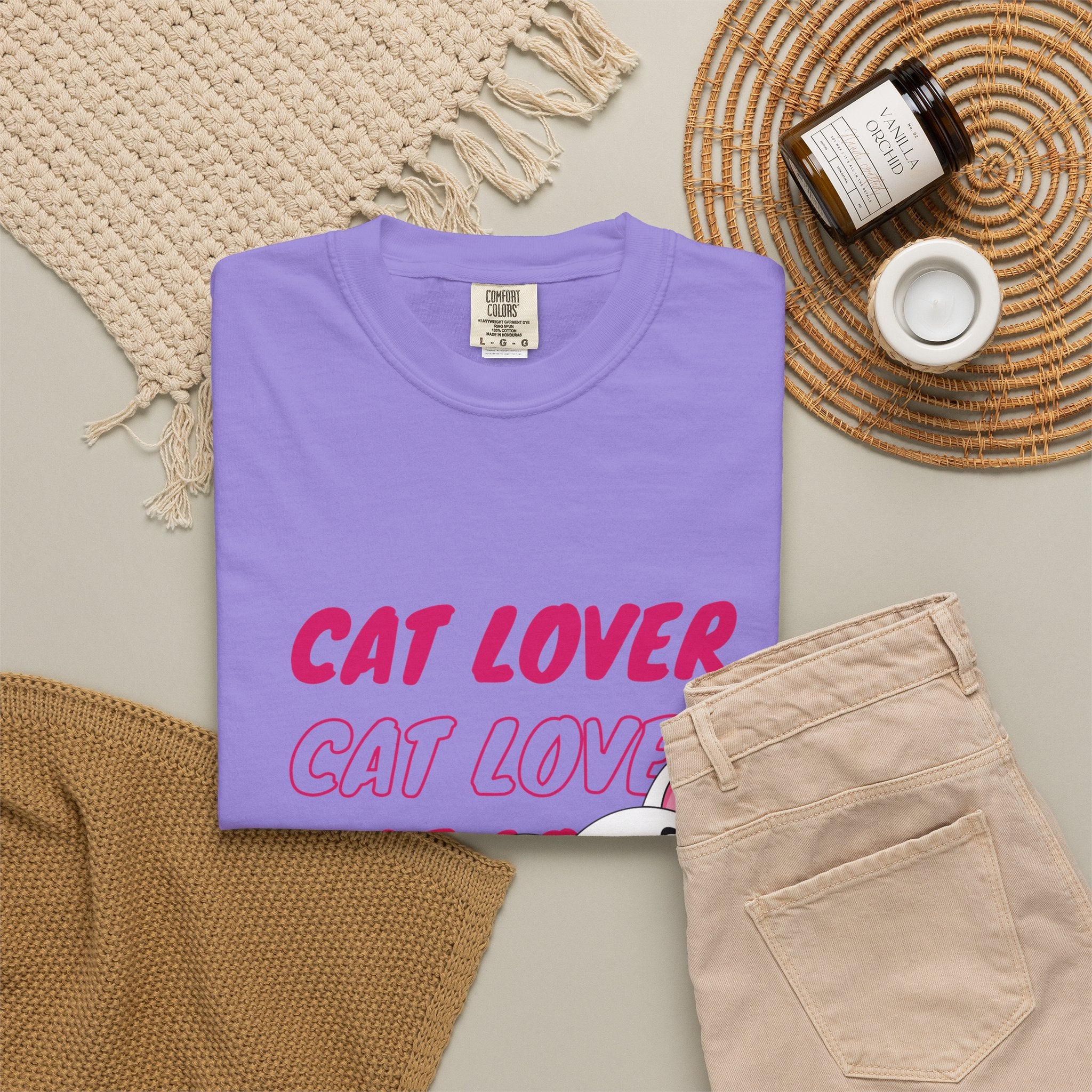 Cat Lover T-Shirt — Cute White Kitten Graphic Tee for Cat Moms & Fans