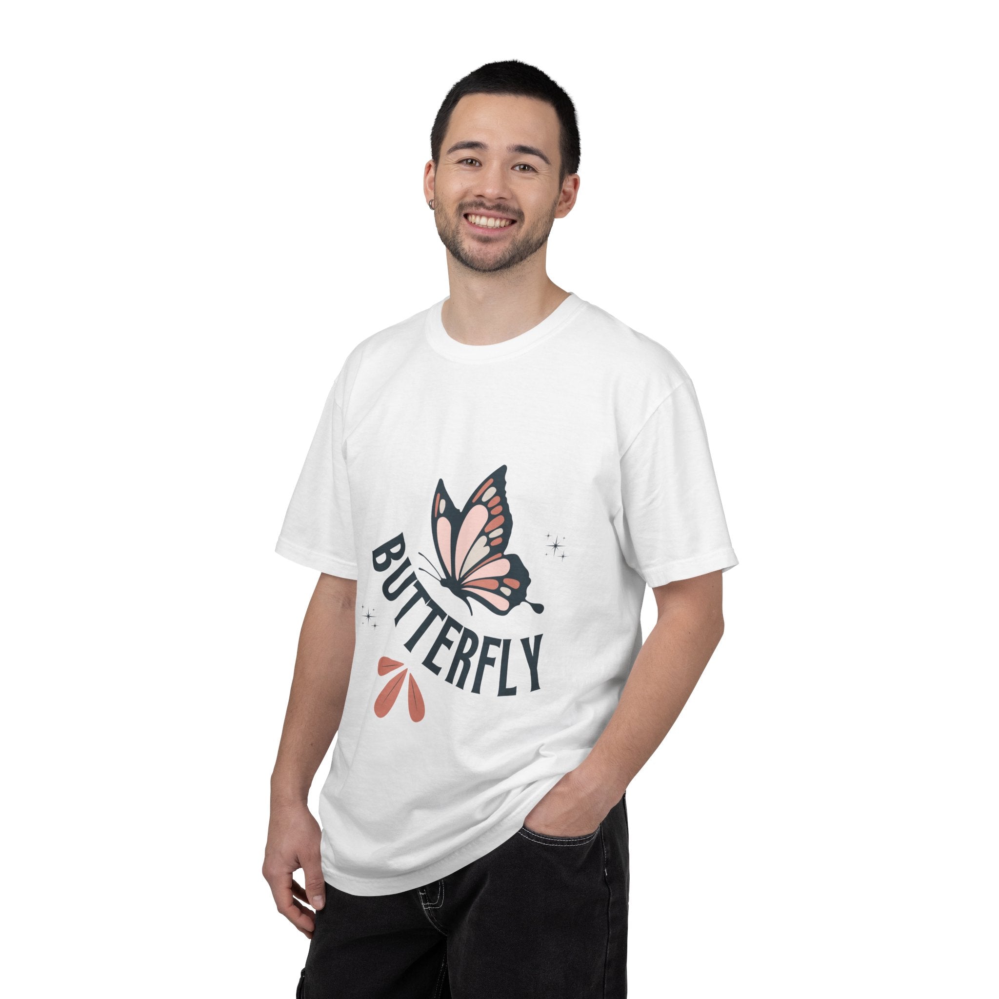Butterfly Graphic T-Shirt — Pink Monarch Floral Tee