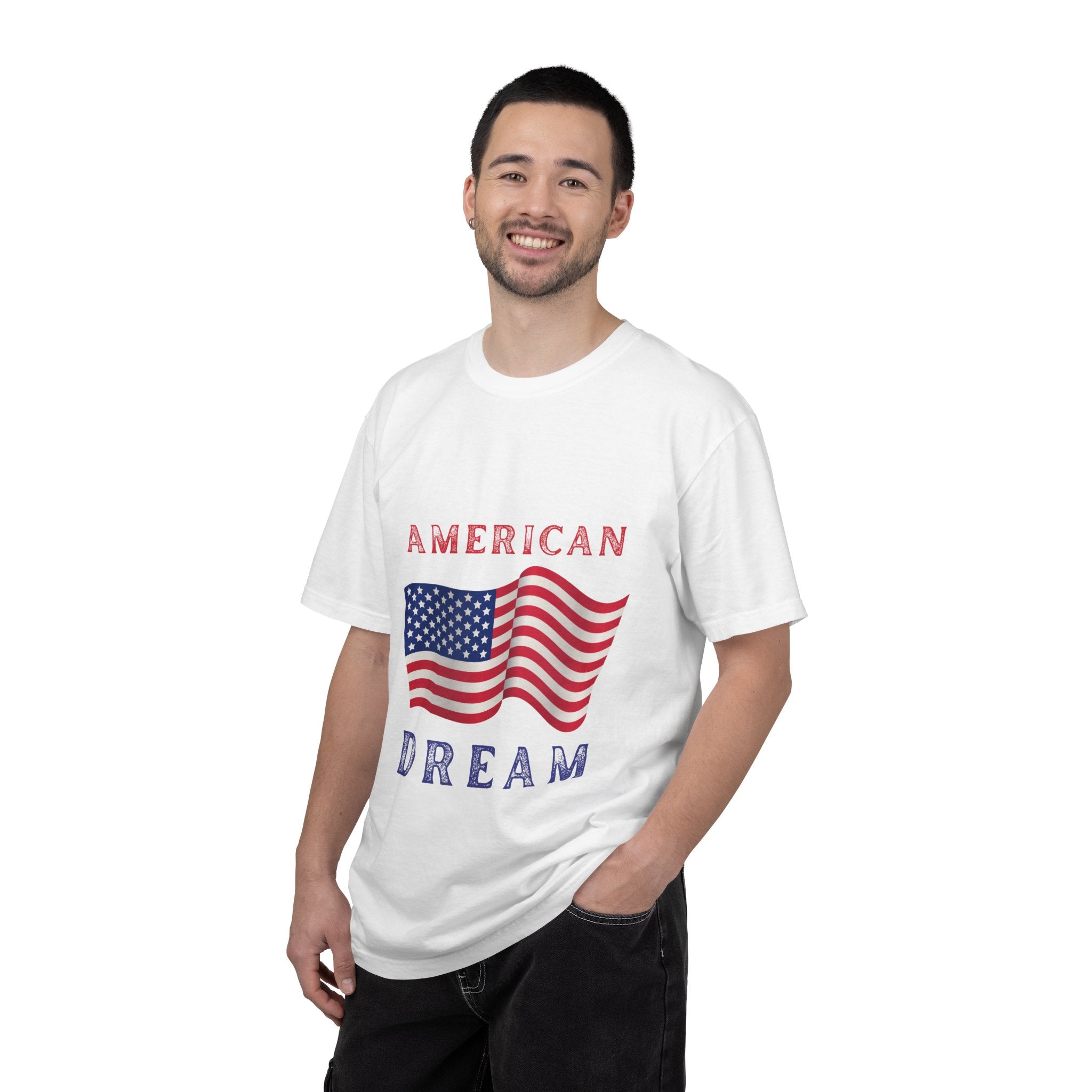 American Dream T-Shirt — Vintage Flag Graphic Tee for 4th of July & Patriotic Celebrations