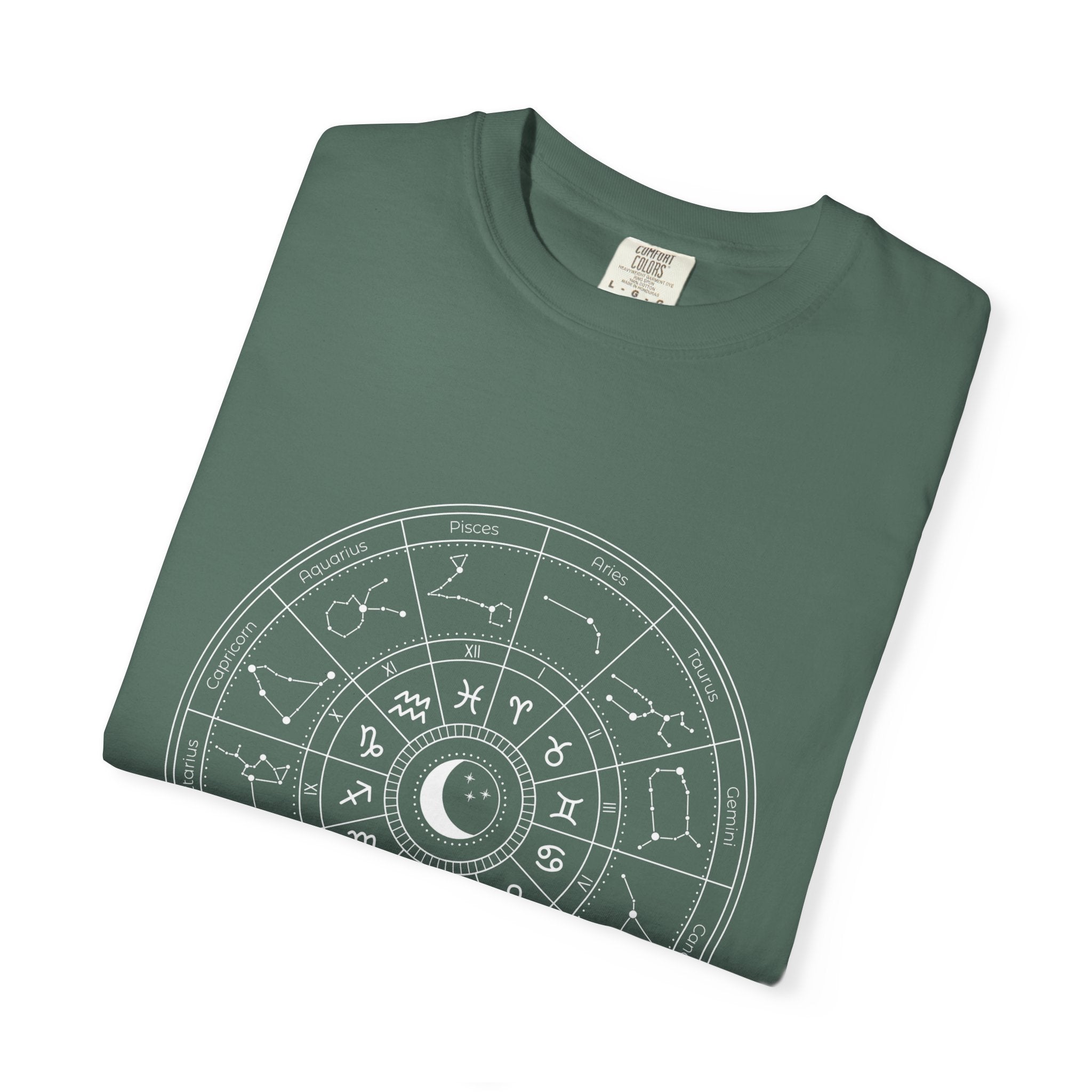 Zodiac Wheel T-Shirt — Astrological Moon & Signs Graphic Tee