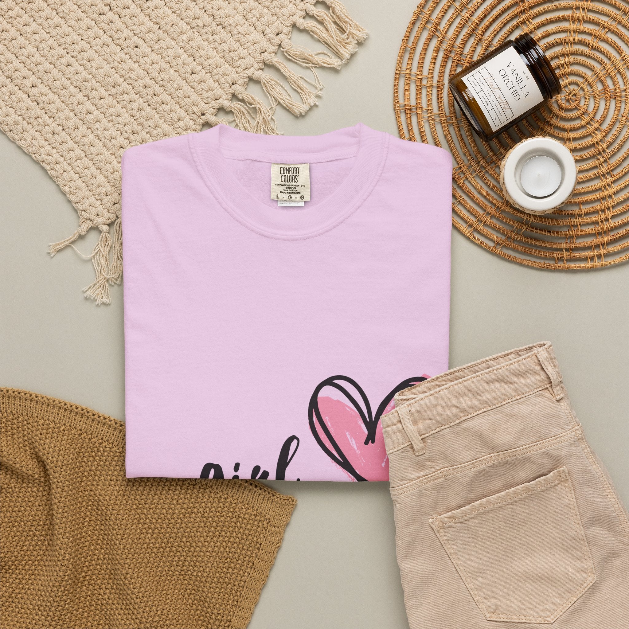 Girl Mom T-Shirt — Pink Heart Mom Shirt for New & Proud Mothers