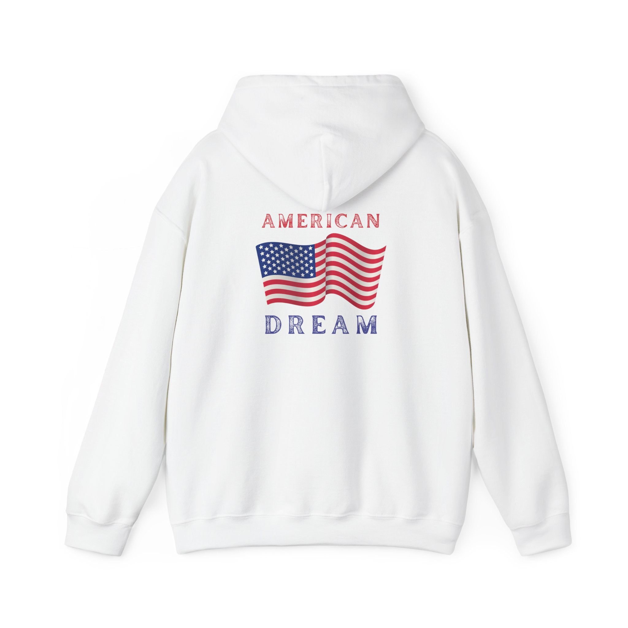 American Dream Hoodie - Vintage USA Flag Pullover