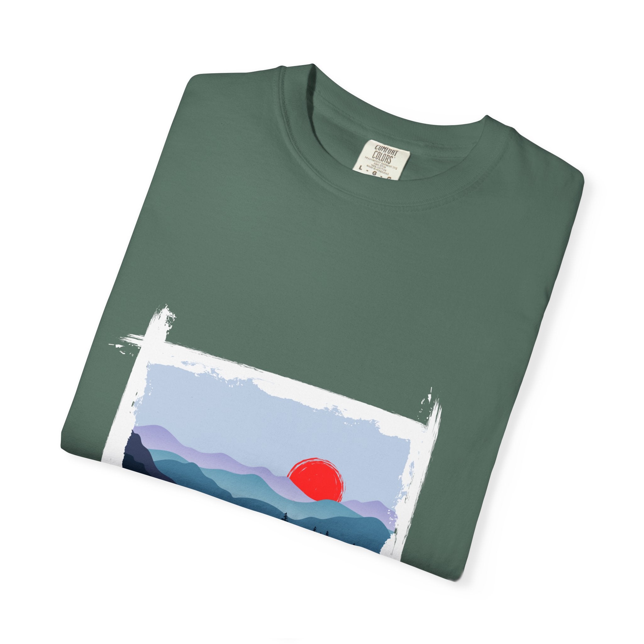 Life Is Good Mountain T-Shirt — Scenic Sunrise Graphic Tee