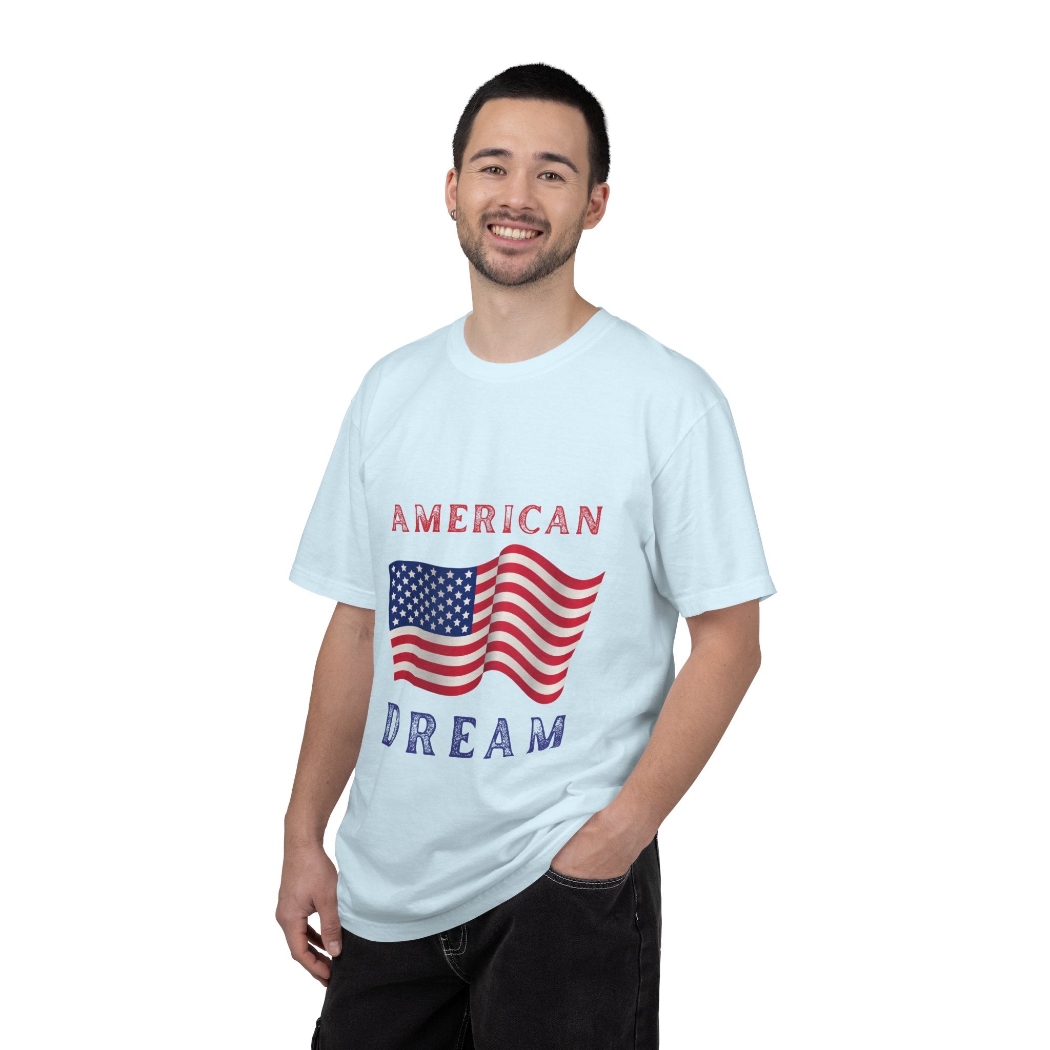 American Dream T-Shirt — Vintage Flag Graphic Tee for 4th of July & Patriotic Celebrations