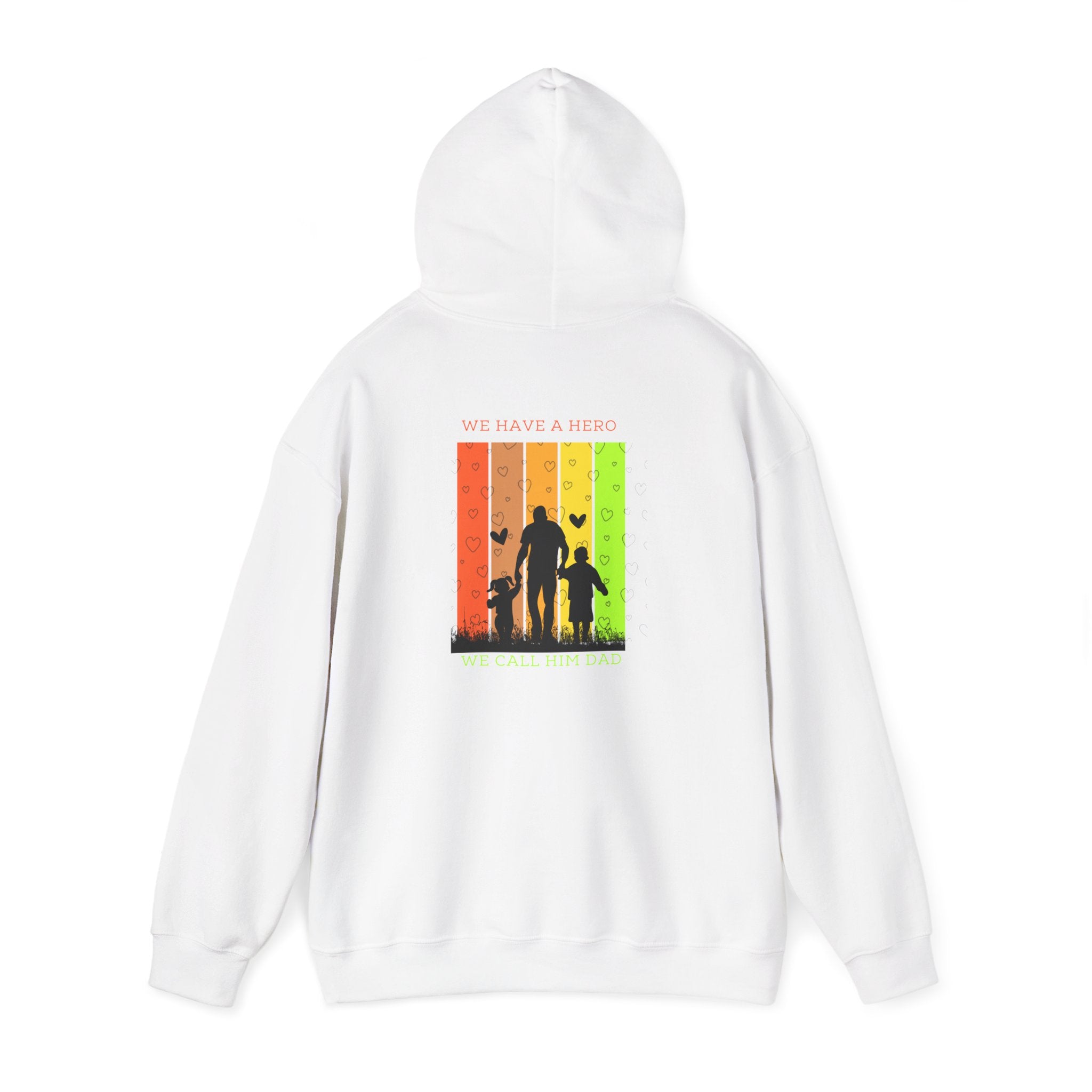 Father and Kids Retro Sunset Hoodie — Dad and Children Silhouette Sweatshirt