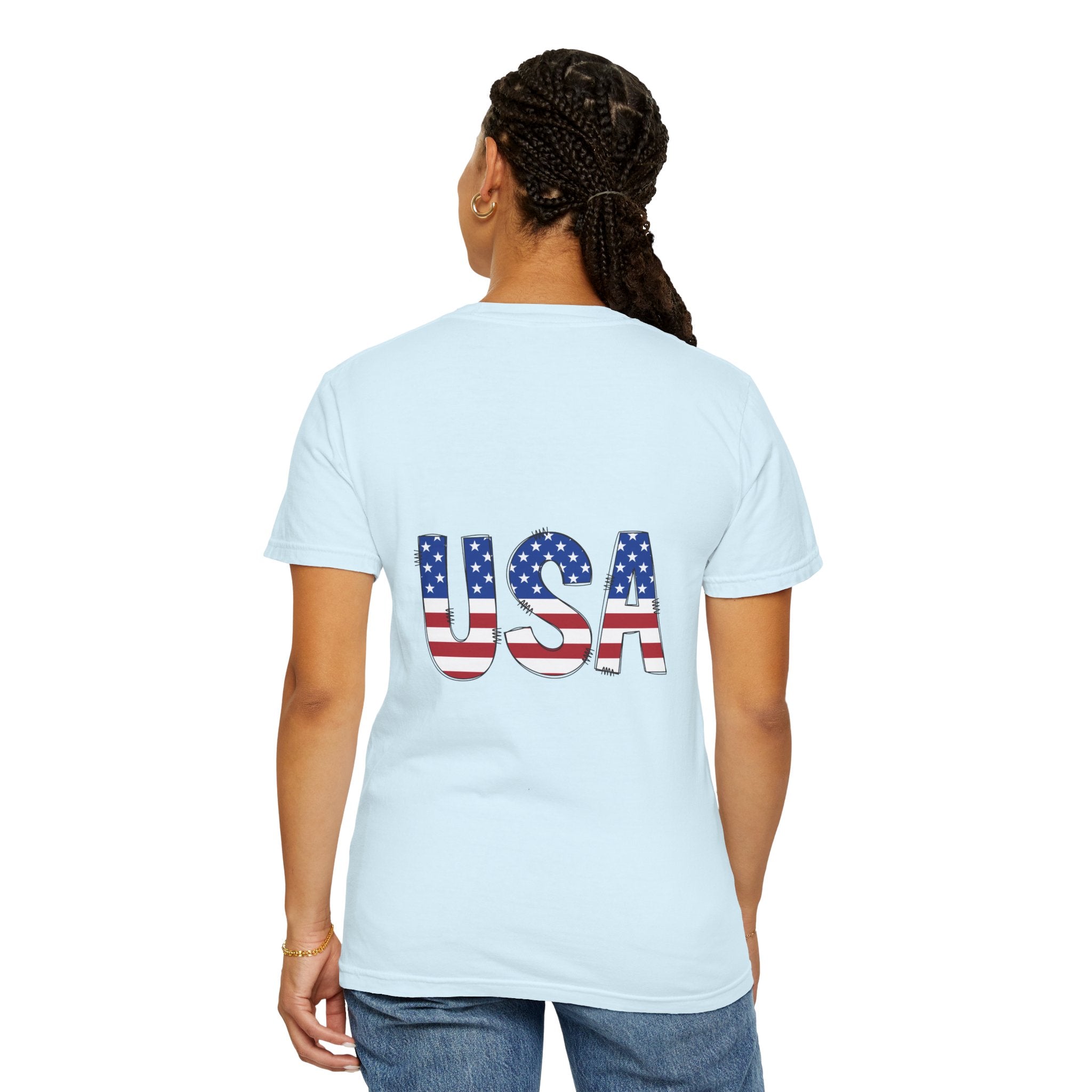 USA Flag Graphic T-Shirt — Patriotic Fourth of July Tee