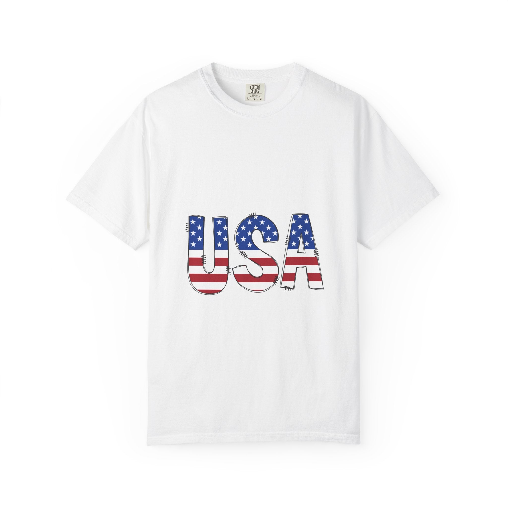 USA Flag Graphic T-Shirt — Patriotic Fourth of July Tee