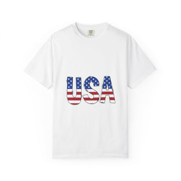 USA Flag Graphic T-Shirt — Patriotic Fourth of July Tee