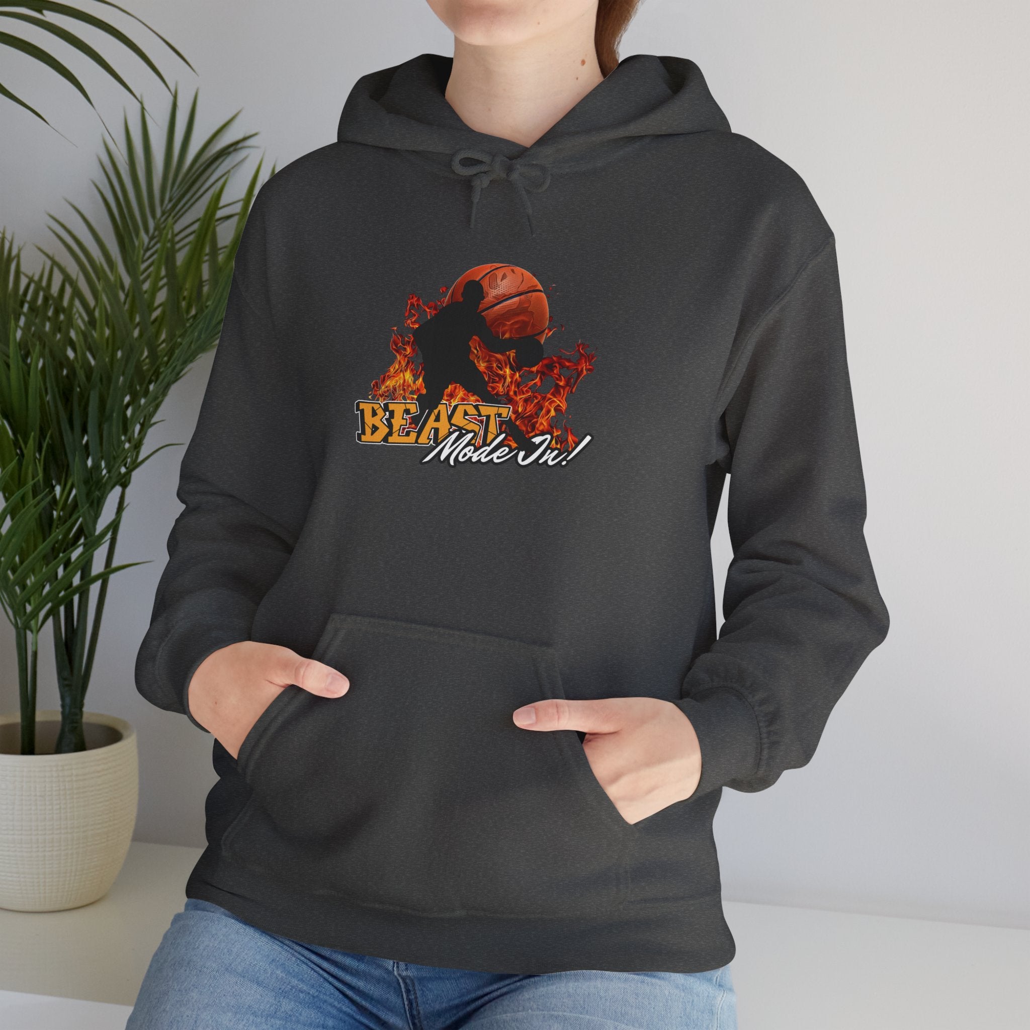 Basketball Beast Mode Hoodie — "Beast Mode On" Graphic Pullover