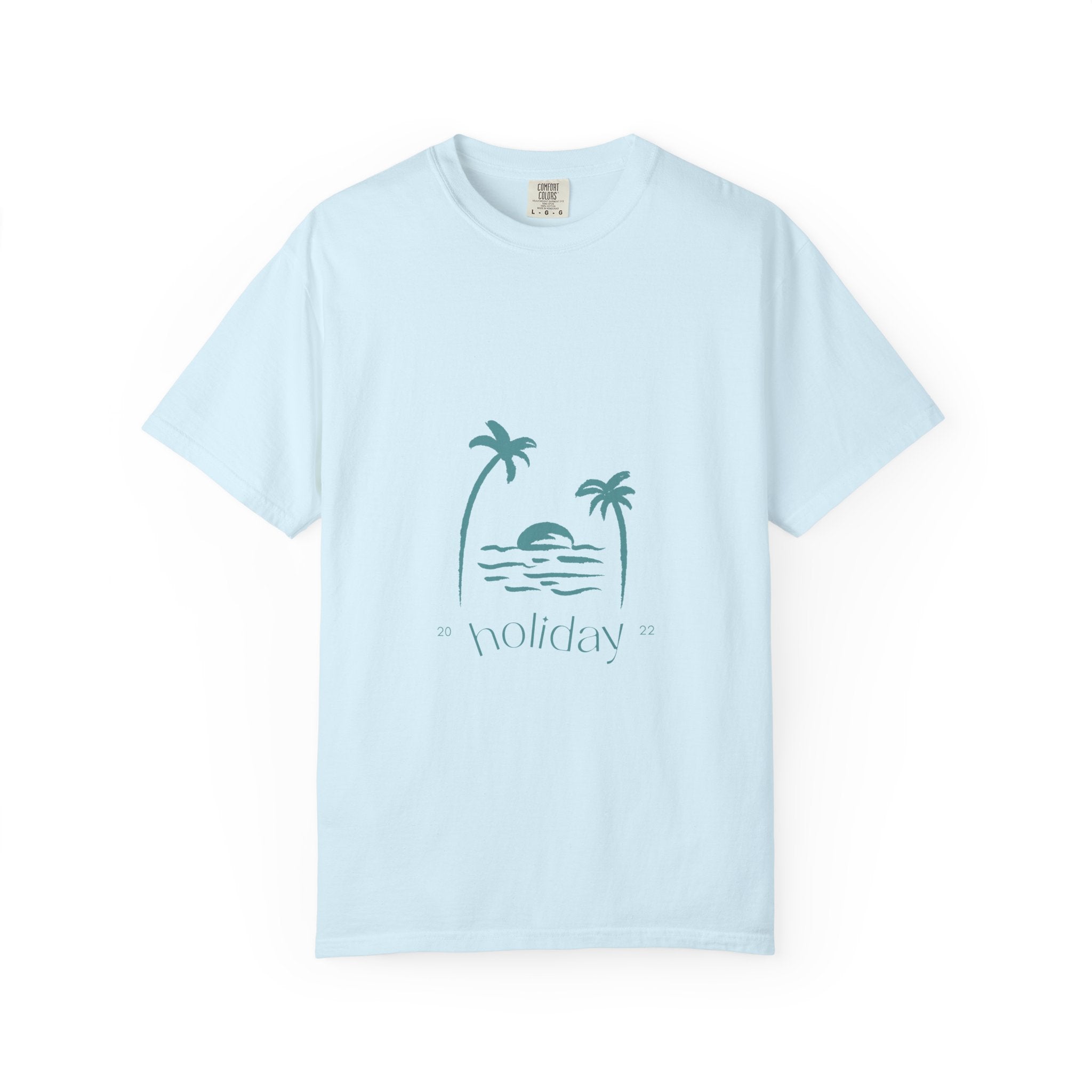Holiday Palm Beach T-Shirt — Vintage Sunset Tropical Graphic