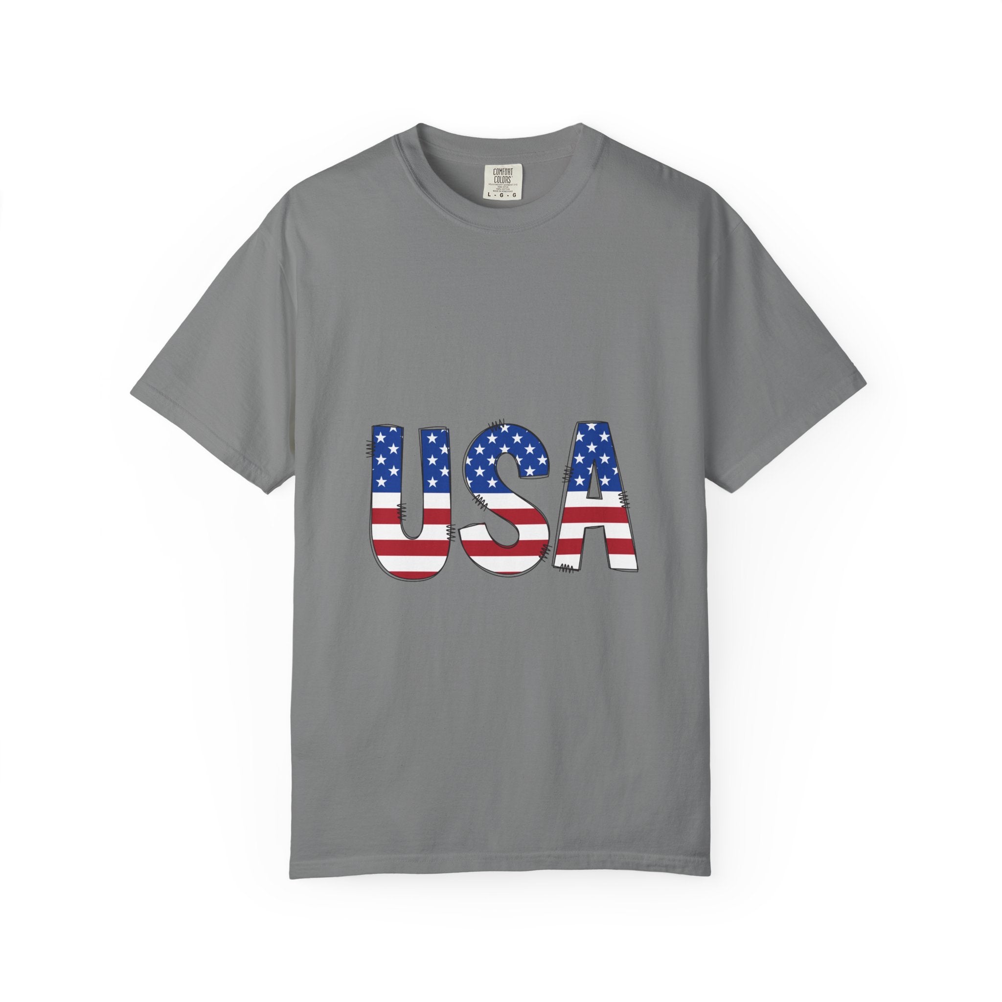 USA Flag Graphic T-Shirt — Patriotic Fourth of July Tee