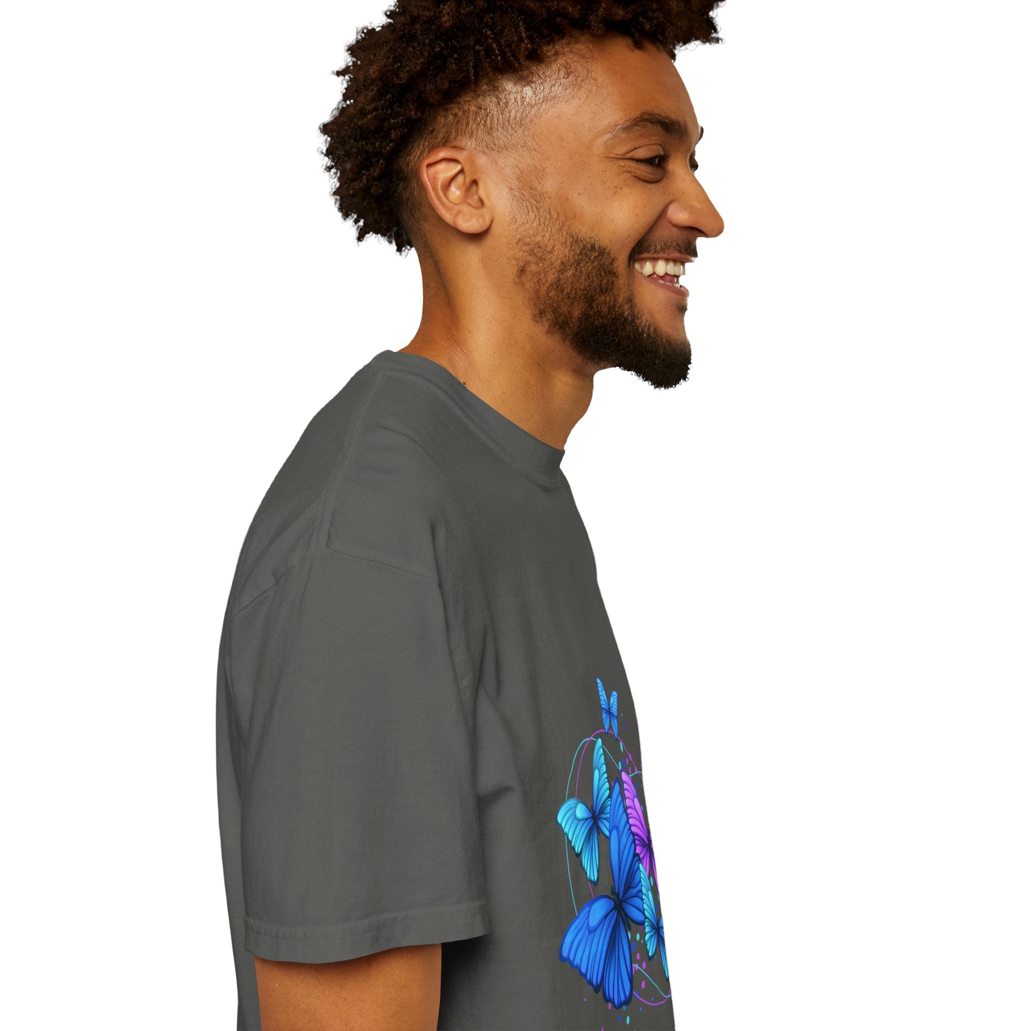 Butterfly Cluster T‑Shirt — Blue & Purple Wings Graphic Tee