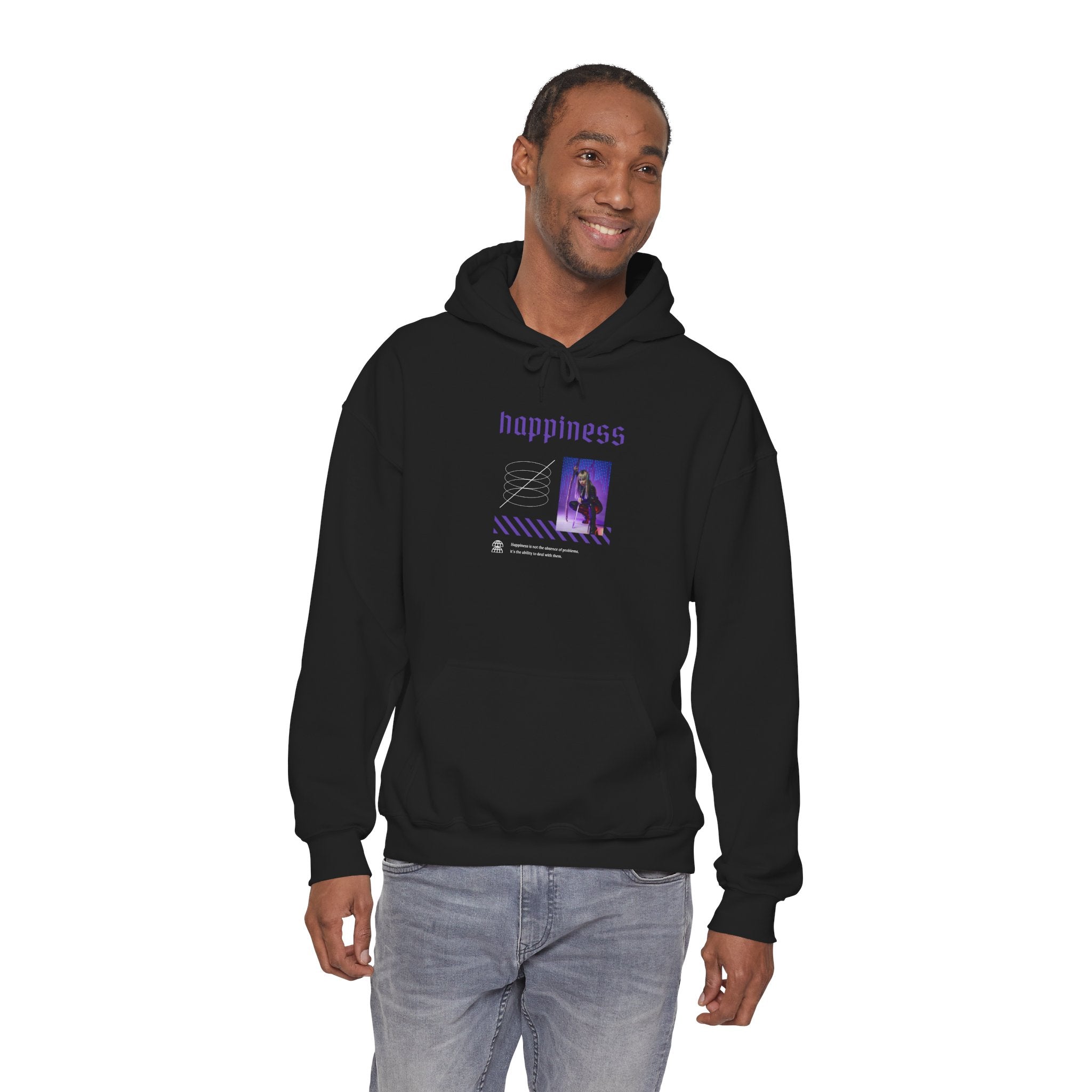 Hoodie — 'happiness' Vaporwave Graphic Pullover
