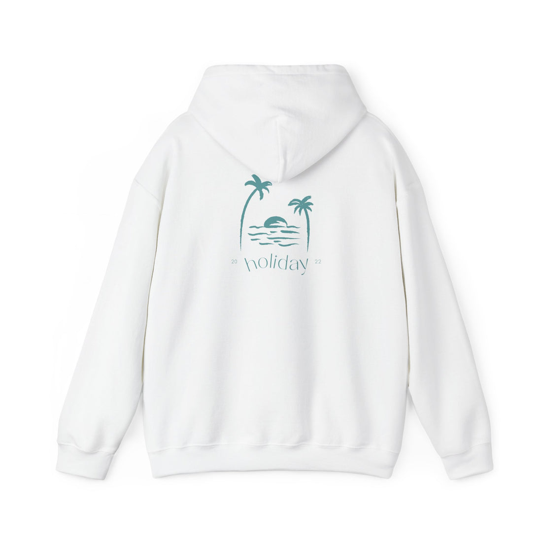 Sunset Palms Hoodie – Coastal 'Woke Up' Beach Sweatshirt