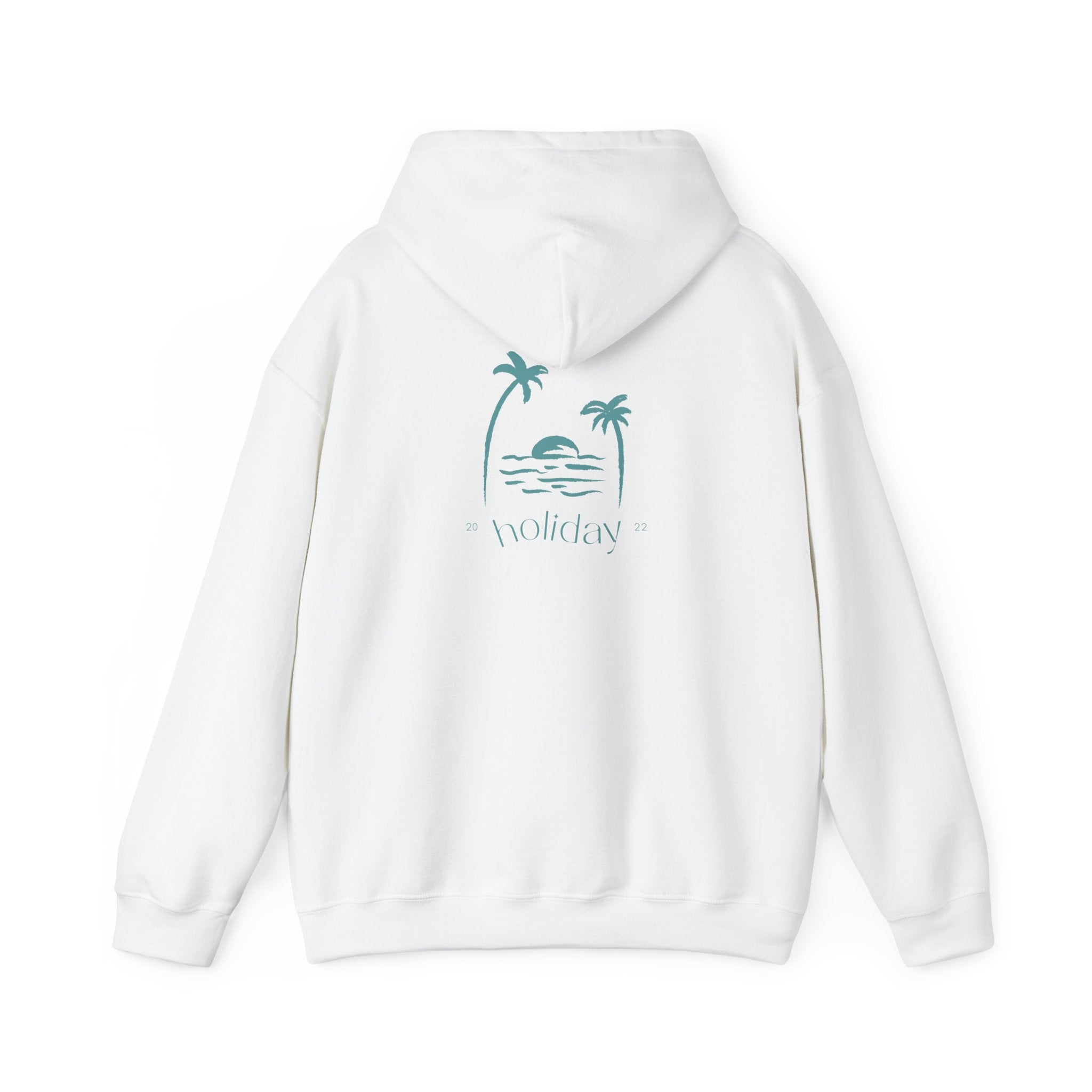 Sunset Palms Hoodie – Coastal 'Woke Up' Beach Sweatshirt