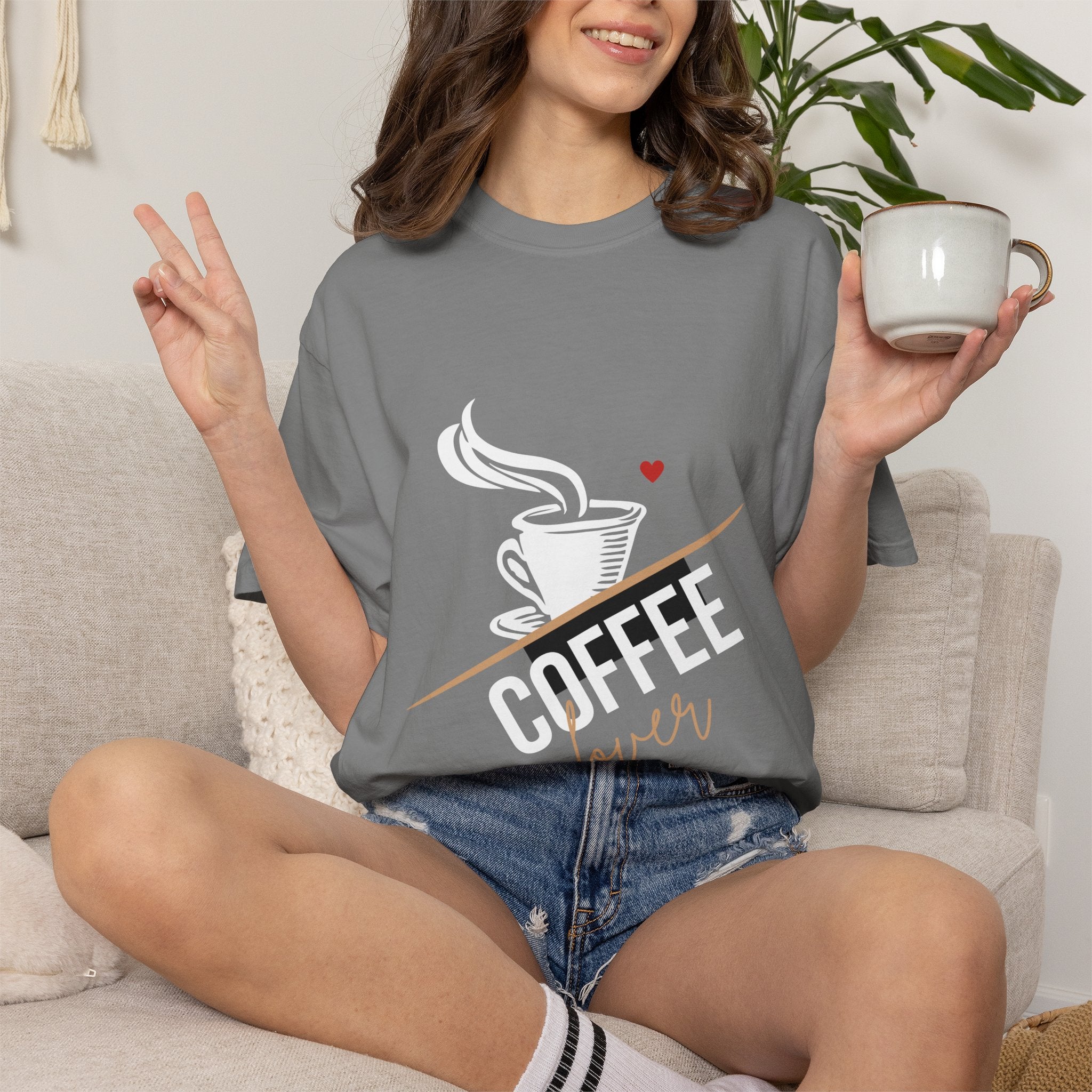 Coffee Lover T‑Shirt — Steaming Cup Graphic Tee