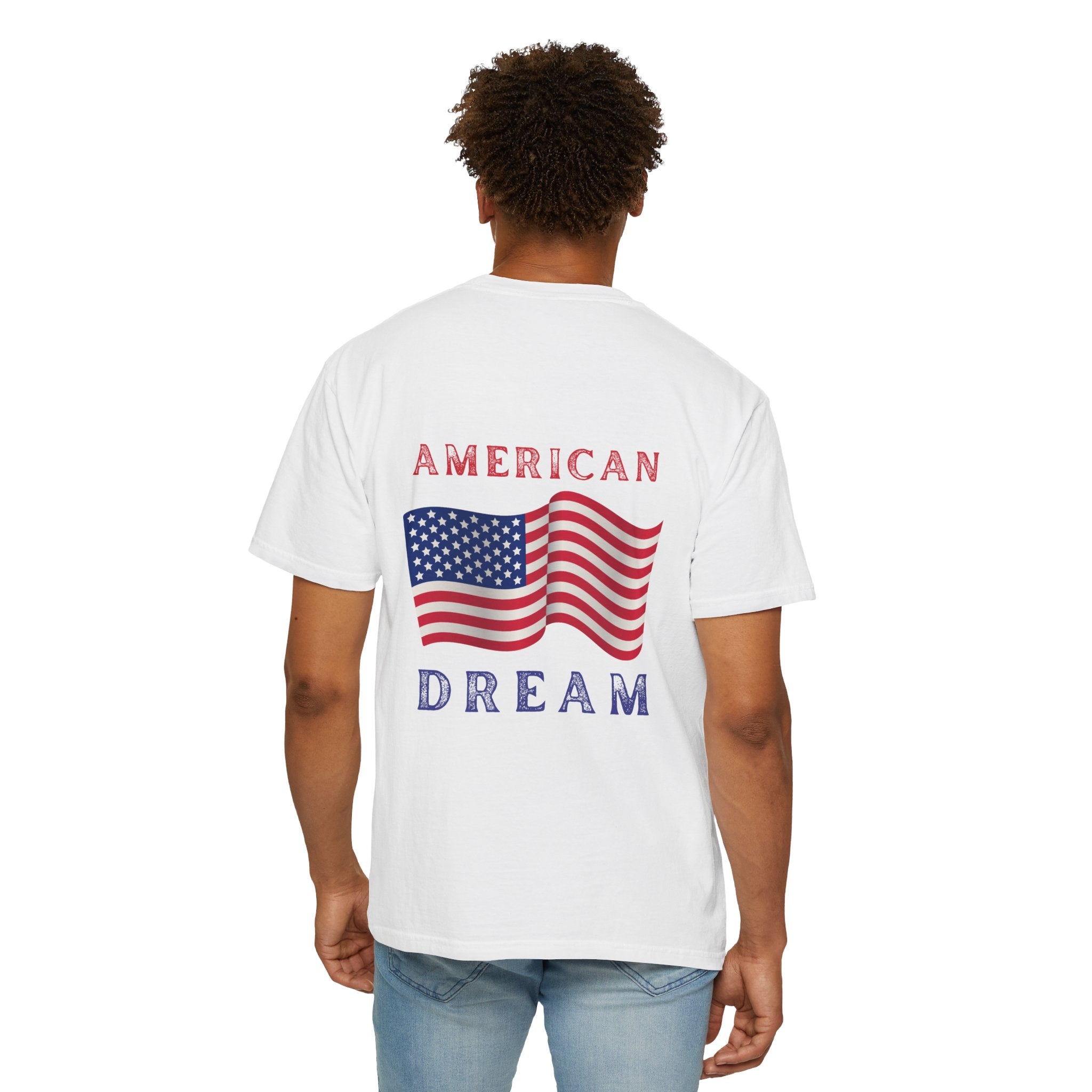 American Dream T-Shirt — Vintage Flag Graphic Tee for 4th of July & Patriotic Celebrations