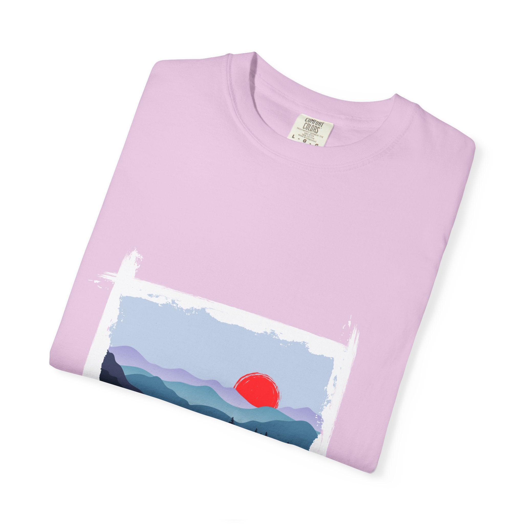 Life Is Good Mountain T-Shirt — Scenic Sunrise Graphic Tee