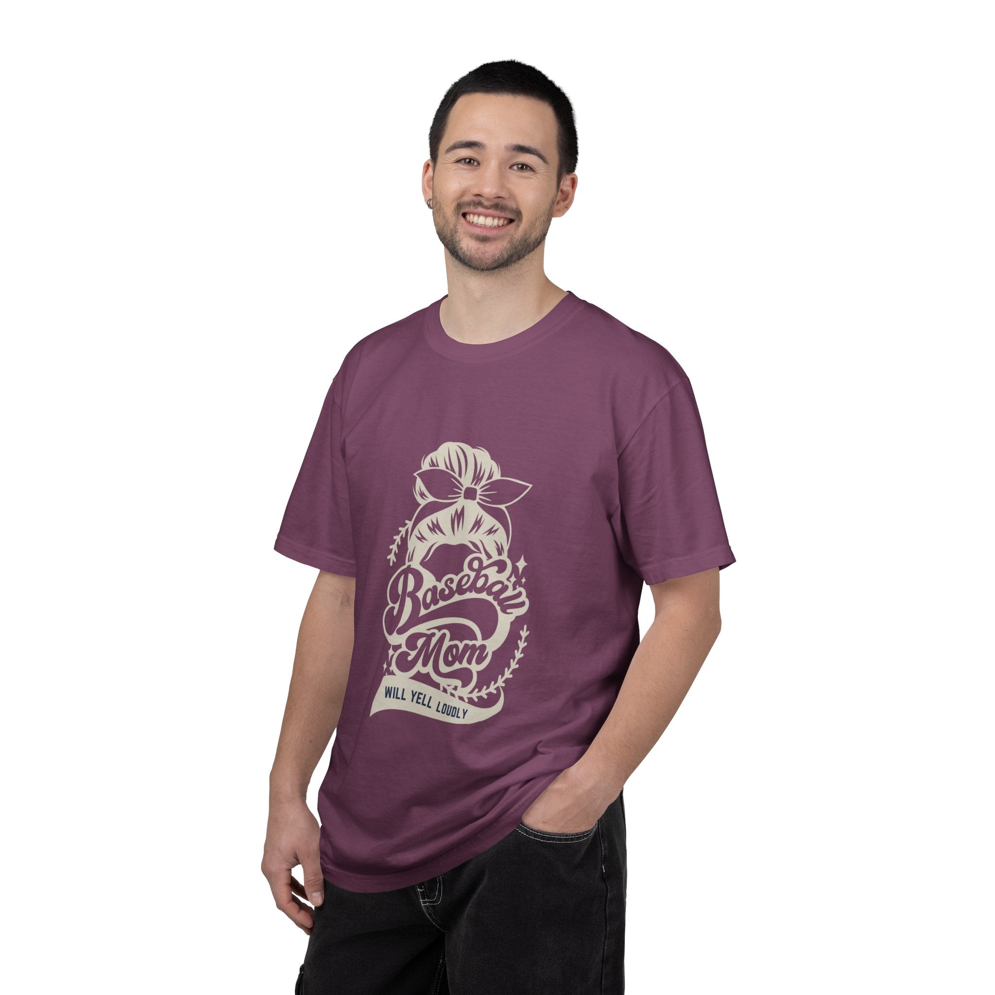 Baseball Mom T-Shirt — 'Baseball Mom Will Yell Loudly' Graphic Tee