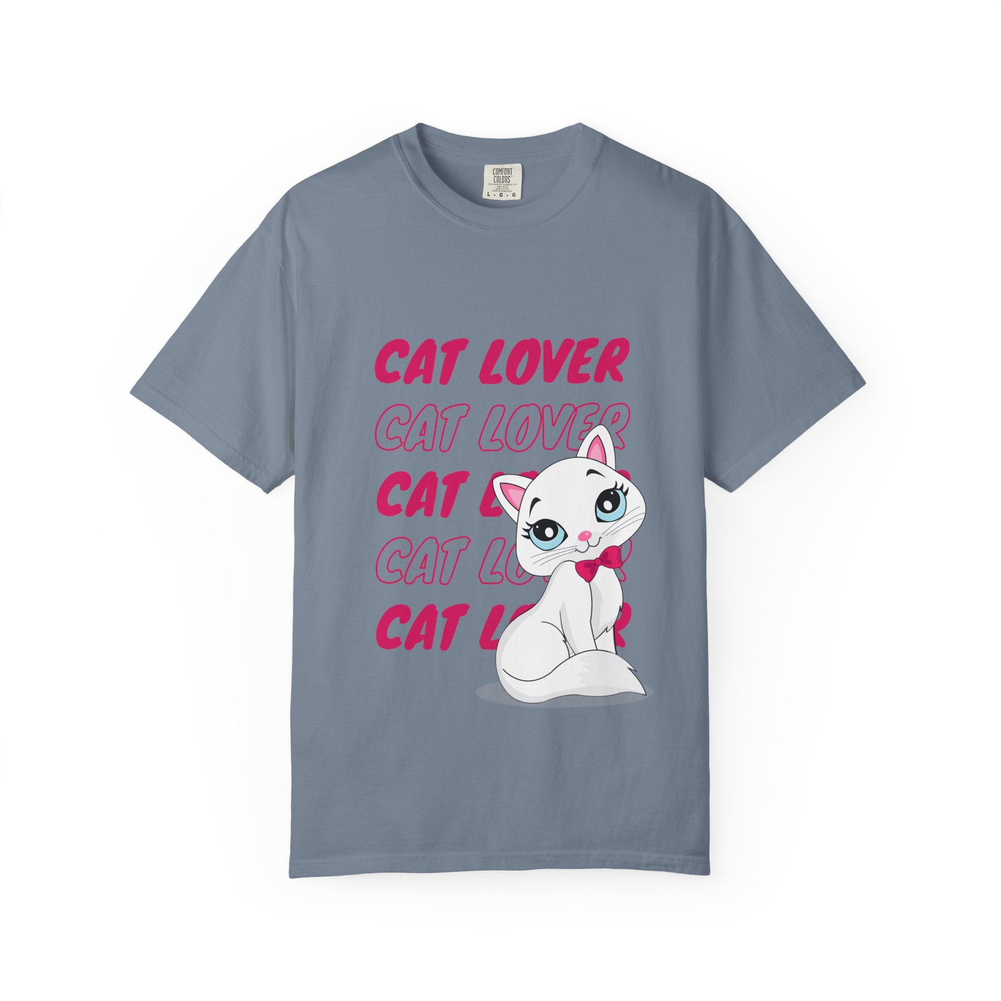Cat Lover T-Shirt — Cute White Kitten Graphic Tee for Cat Moms & Fans