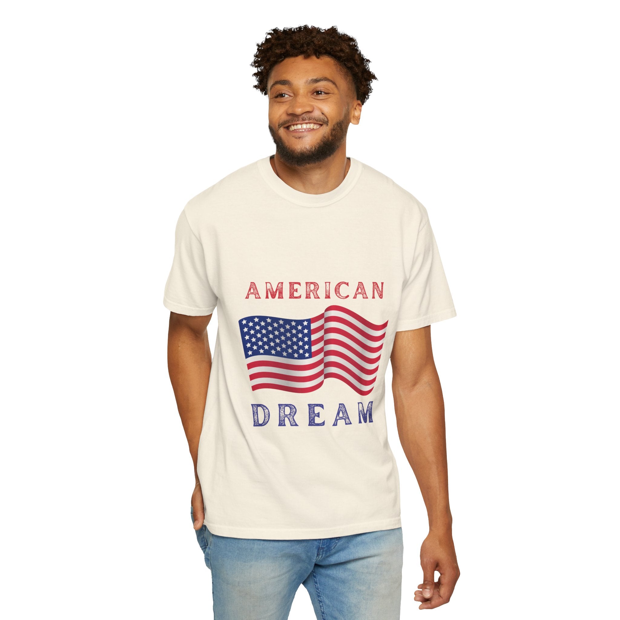 American Dream T-Shirt — Vintage Flag Graphic Tee for 4th of July & Patriotic Celebrations