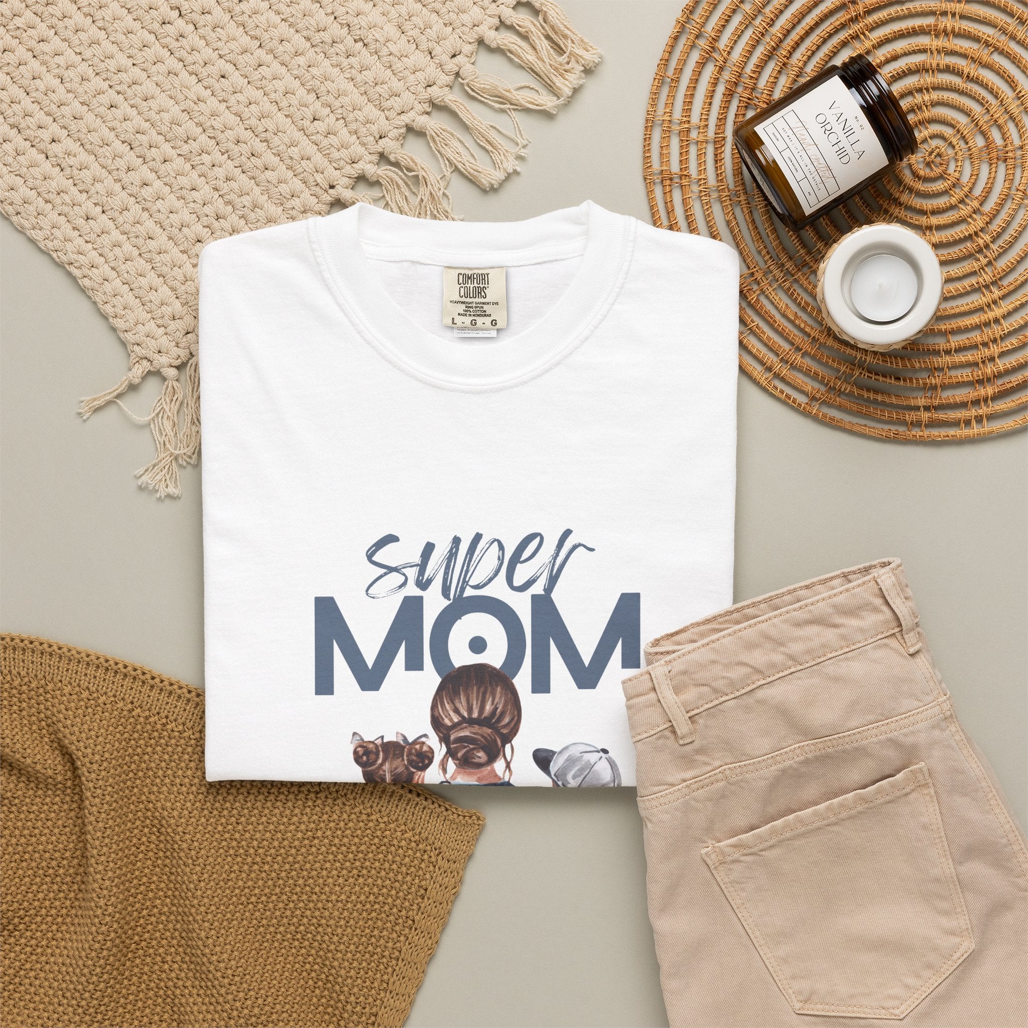 Super Mom T-Shirt — Mom with Kids Graphic Tee | Mother's Day Gift