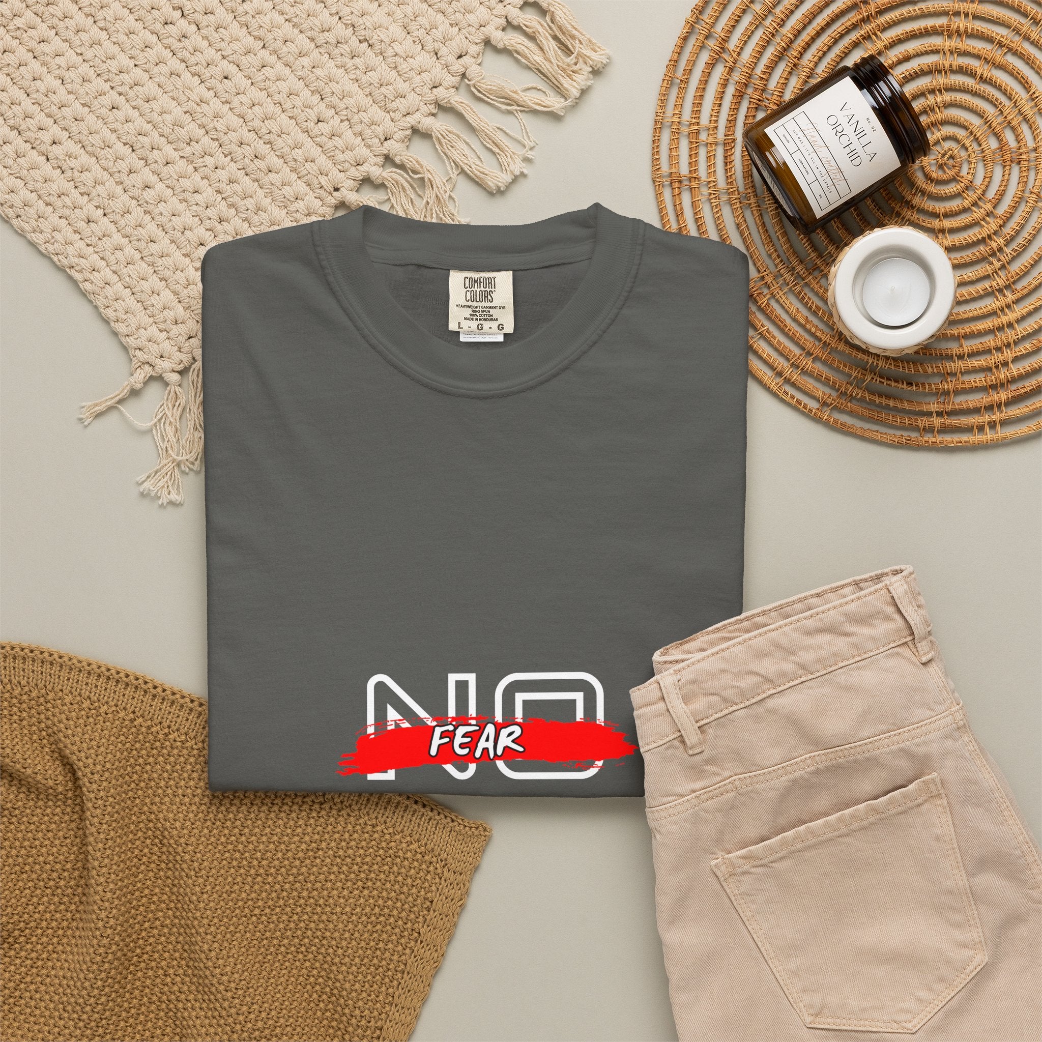 T-Shirt — "No Fear, No Limits, No Excuses" Motivational Graphic Tee