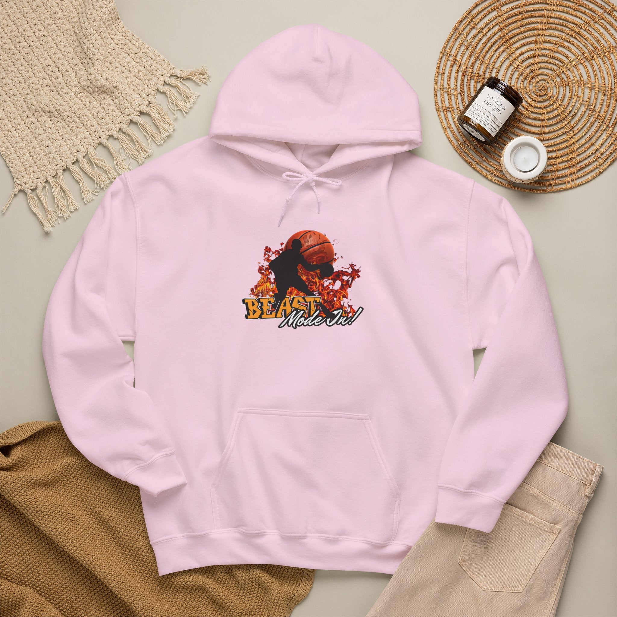 Basketball Beast Mode Hoodie — "Beast Mode On" Graphic Pullover