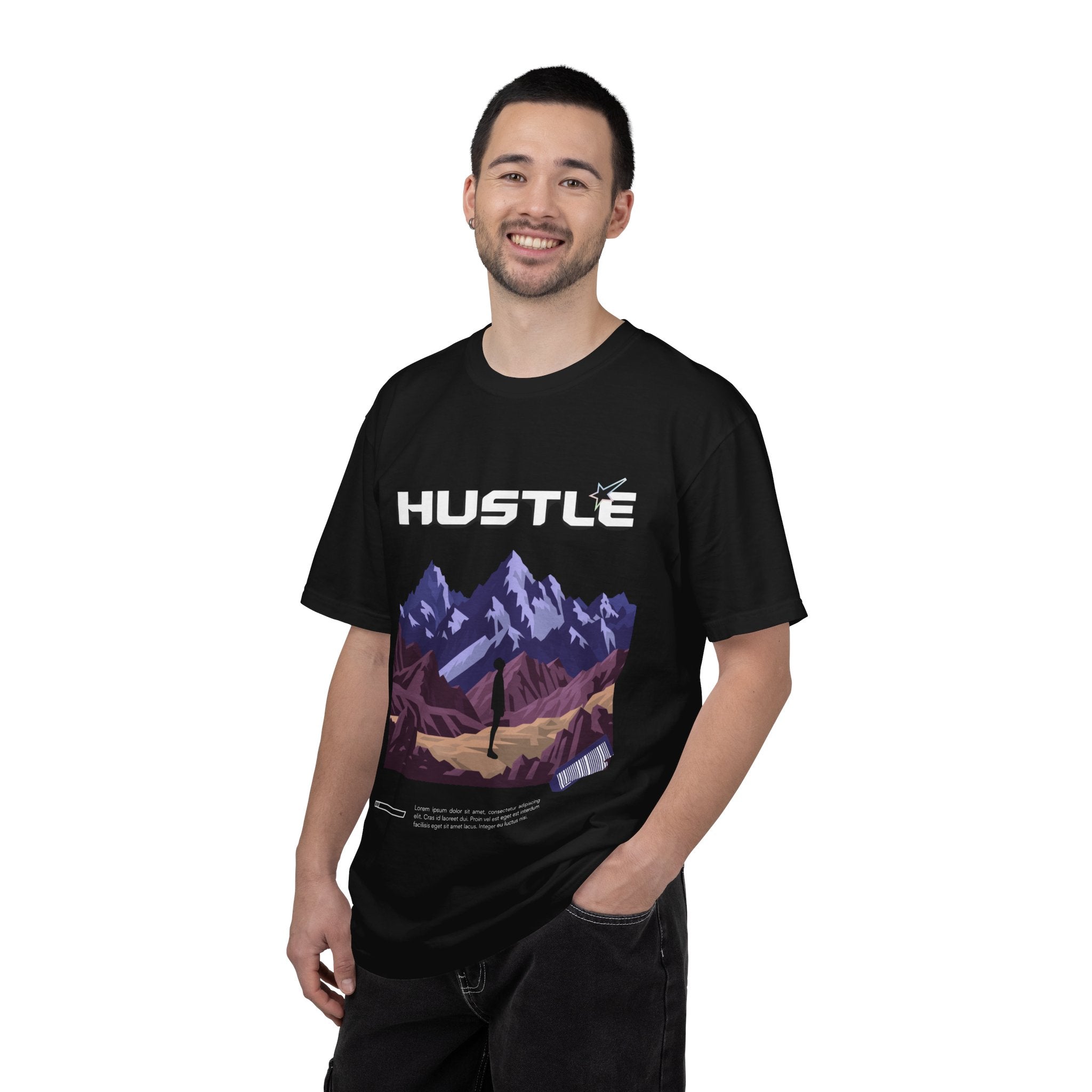 Hustle Mountain T-Shirt — Adventure Motivational Graphic Tee