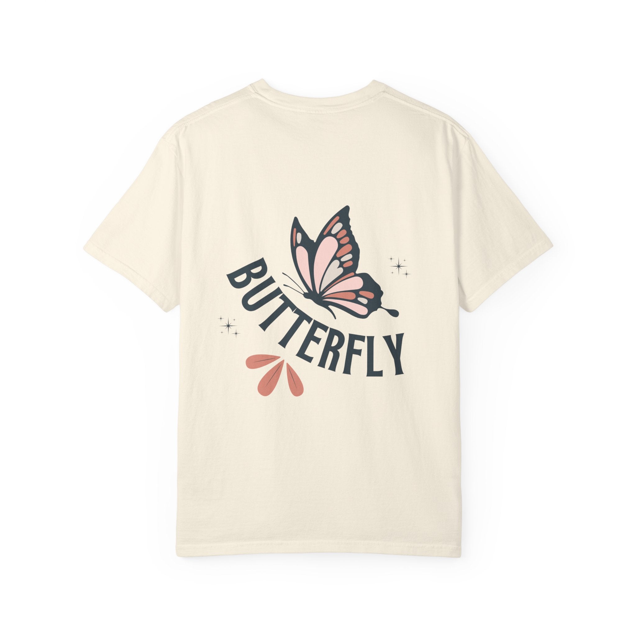 Butterfly Graphic T-Shirt — Pink Monarch Floral Tee
