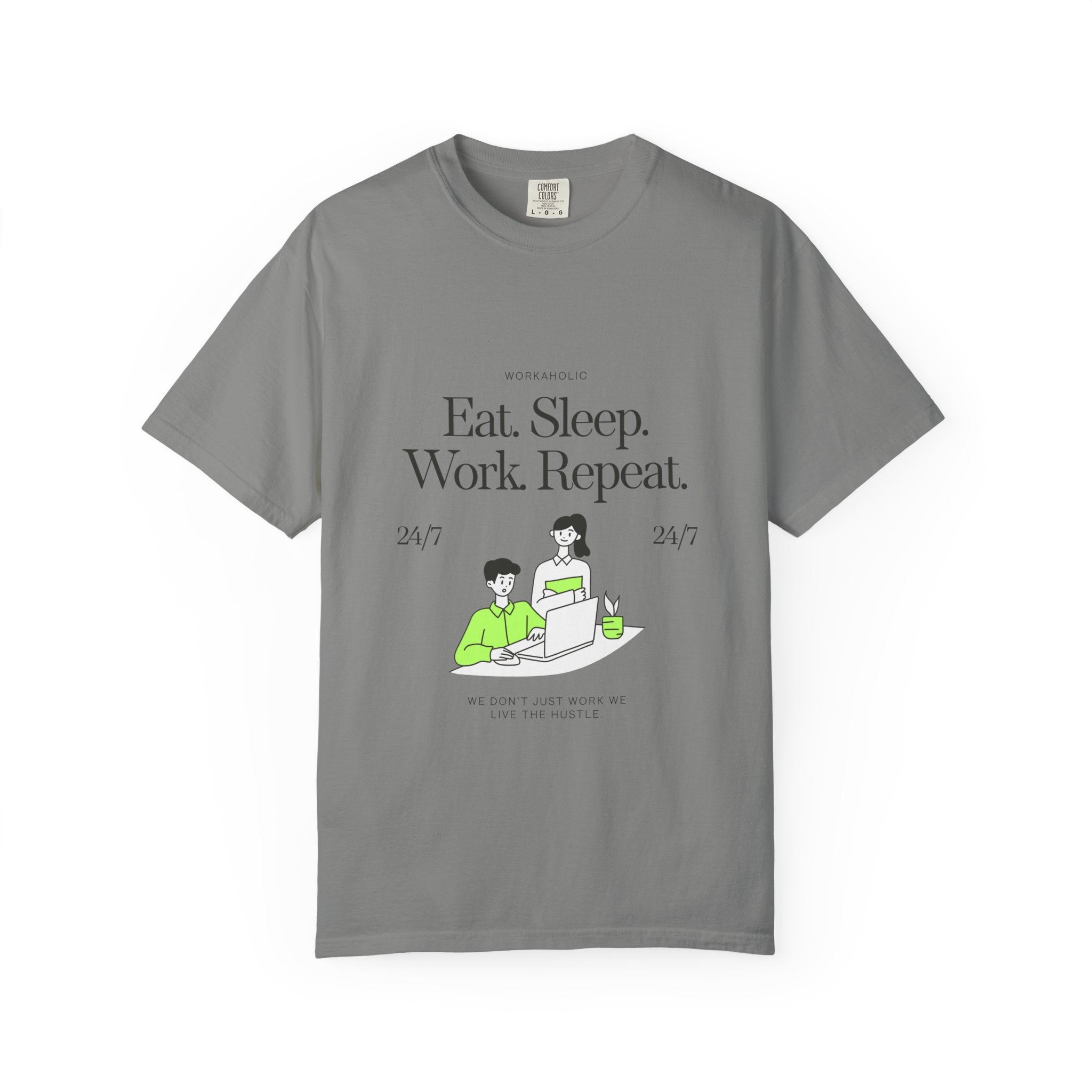 Eat. Sleep. Work. Repeat. Tee — Minimalist Remote Work Graphic T-Shirt
