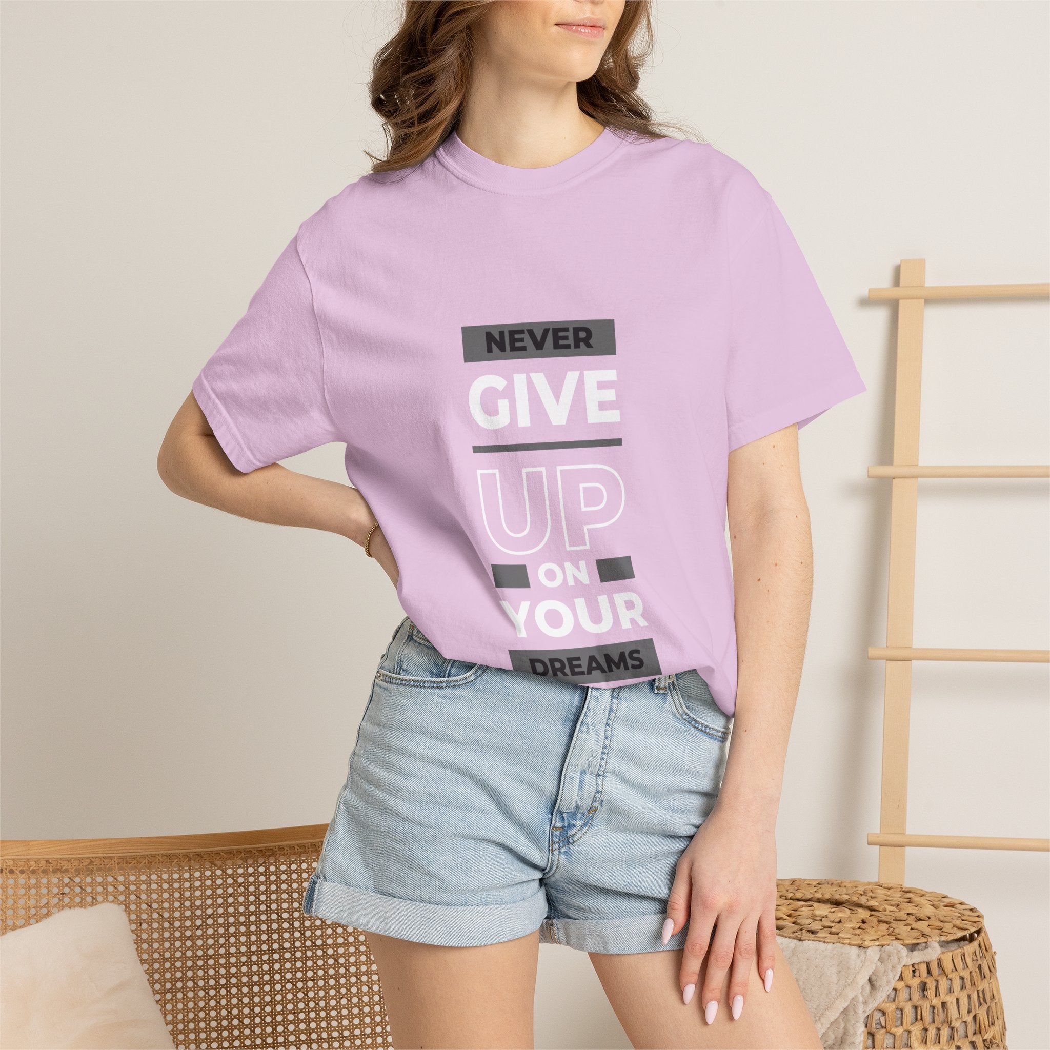 Never Give Up On Your Dreams T-Shirt — Motivational Graphic Tee